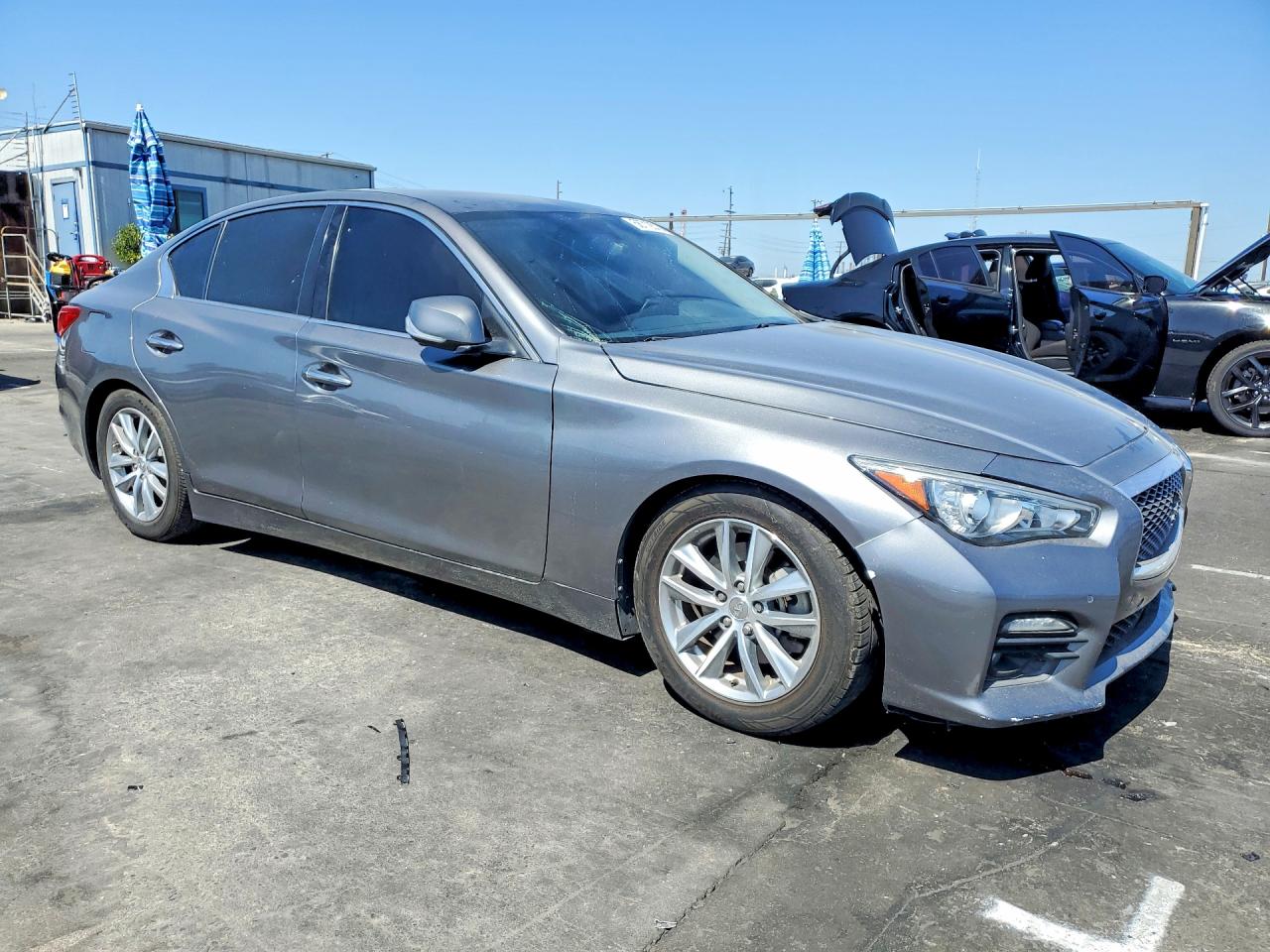2014 Infiniti Q50 Hybrid Premium Gray vin: JN1AV7AP5EM692205