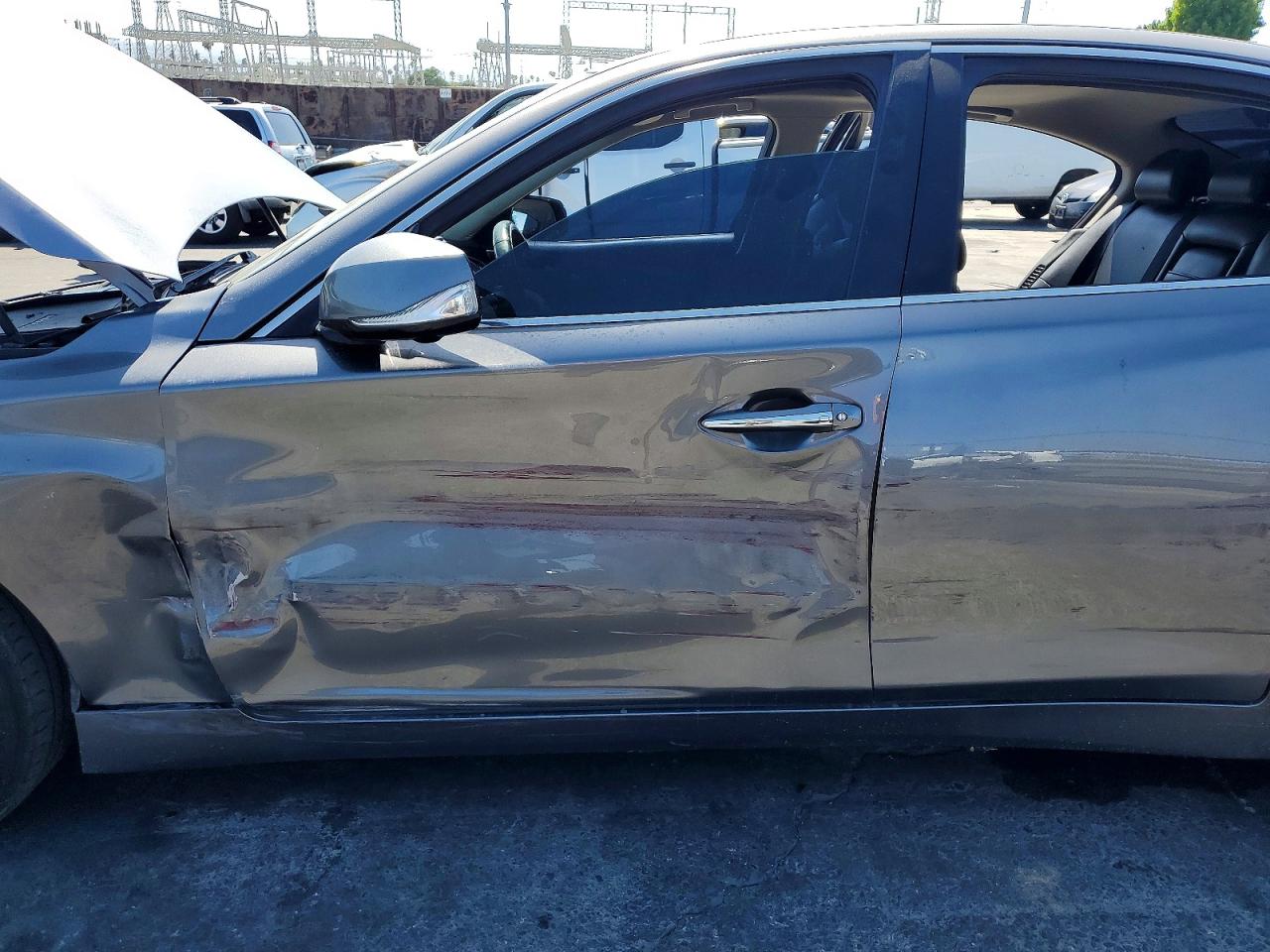 2014 Infiniti Q50 Hybrid Premium Gray vin: JN1AV7AP5EM692205