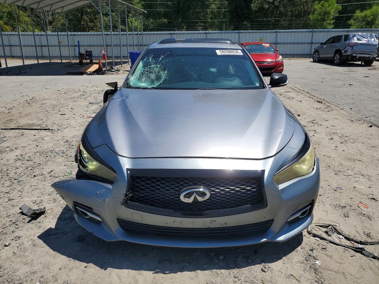 2014 Infiniti Q50 Hybrid Premium Gray vin: JN1AV7AP6EM690429