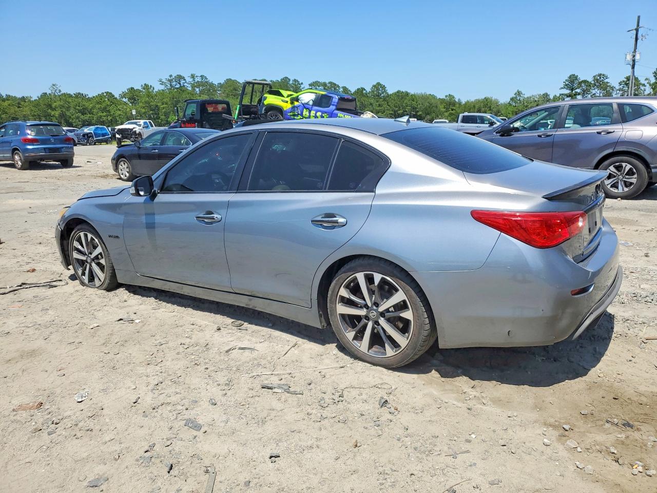 2014 Infiniti Q50 Hybrid Premium Gray vin: JN1AV7AP6EM690429