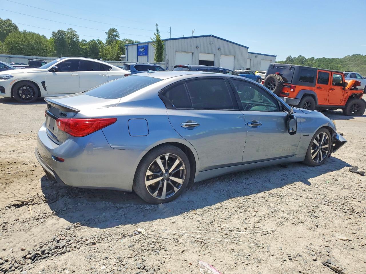 2014 Infiniti Q50 Hybrid Premium Gray vin: JN1AV7AP6EM690429