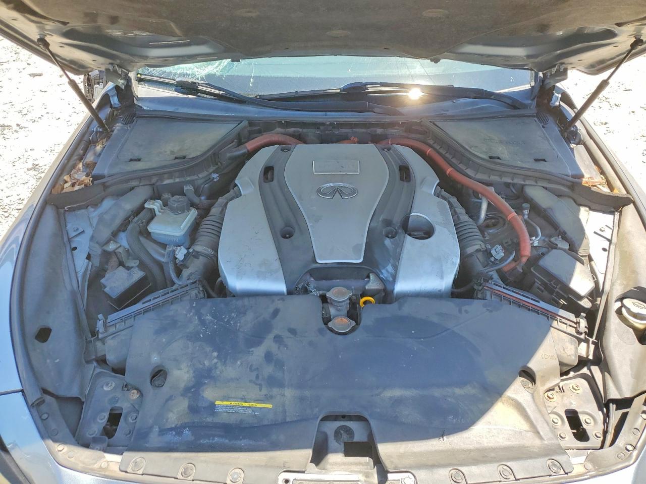 2014 Infiniti Q50 Hybrid Premium Gray vin: JN1AV7AP6EM690429