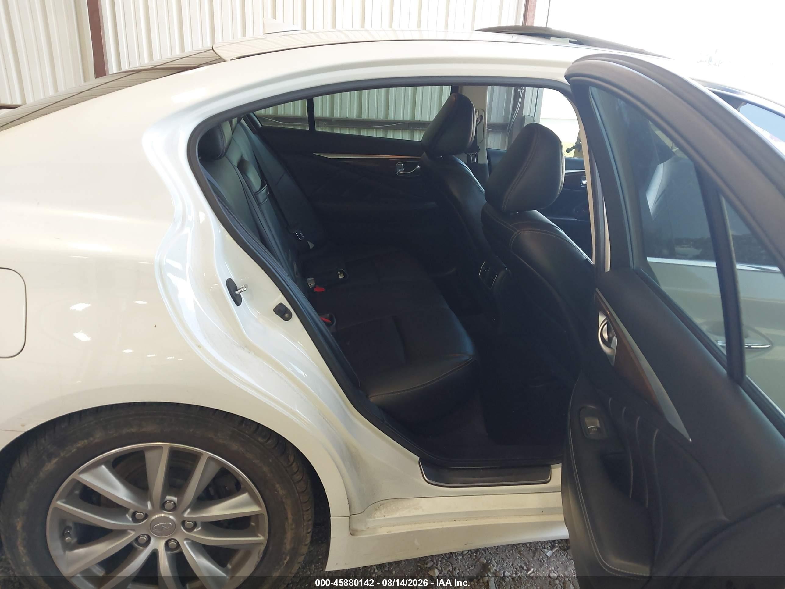 2014 Infiniti Q50 Hybrid Premium White vin: JN1AV7AP6EM690995