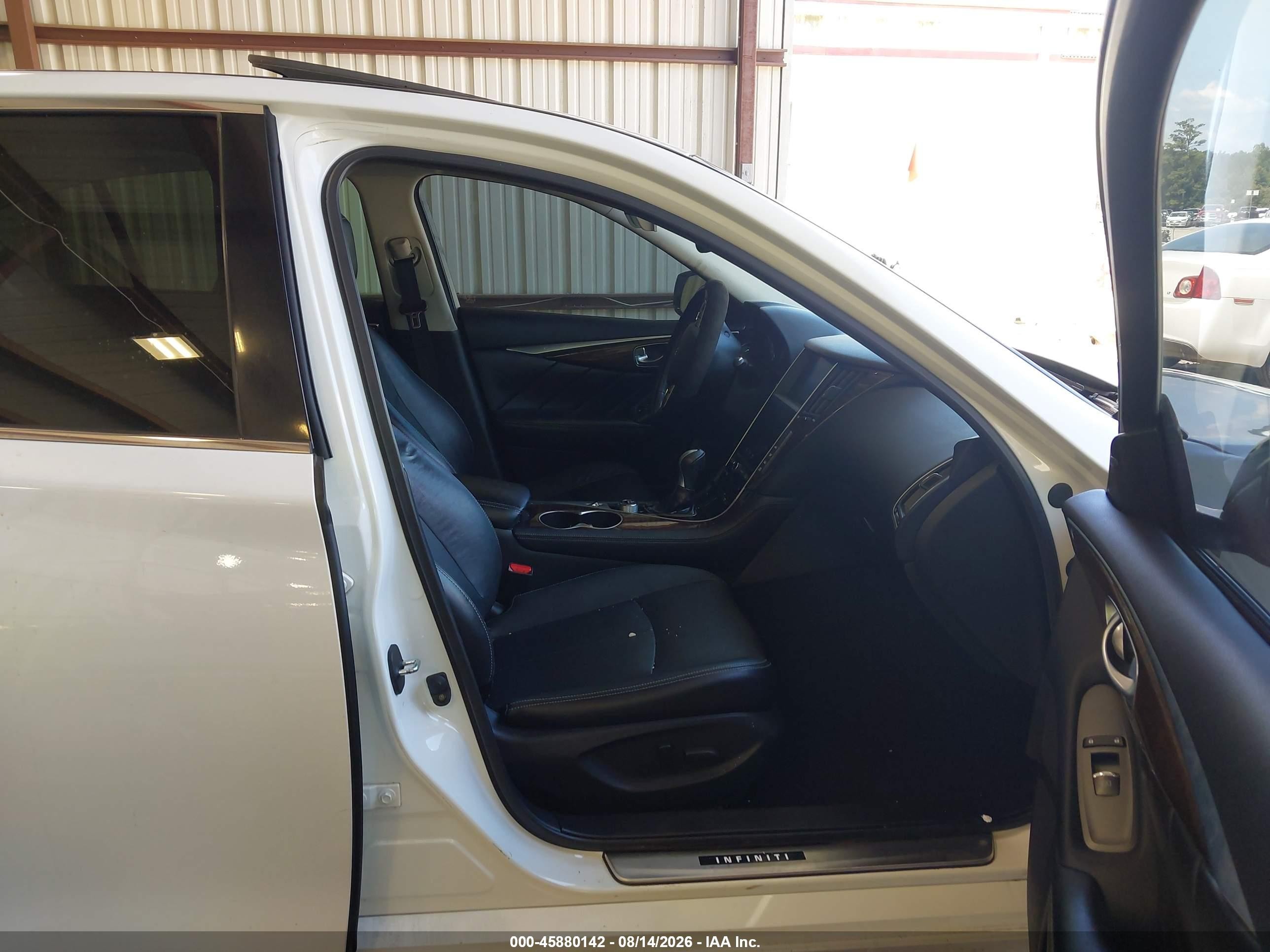 2014 Infiniti Q50 Hybrid Premium White vin: JN1AV7AP6EM690995