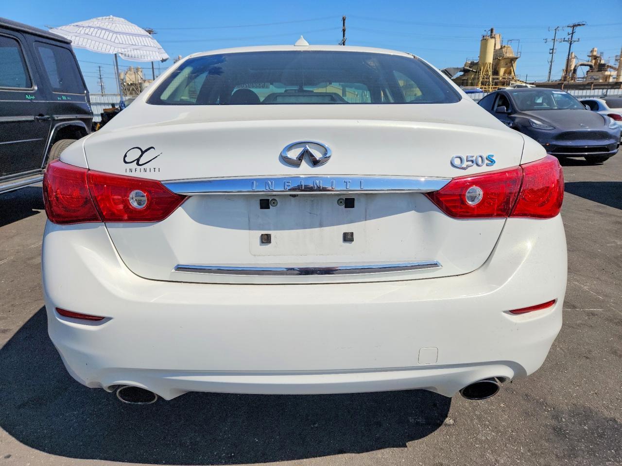 2014 Infiniti Q50 Hybrid Sport White vin: JN1AV7AP6EM691659