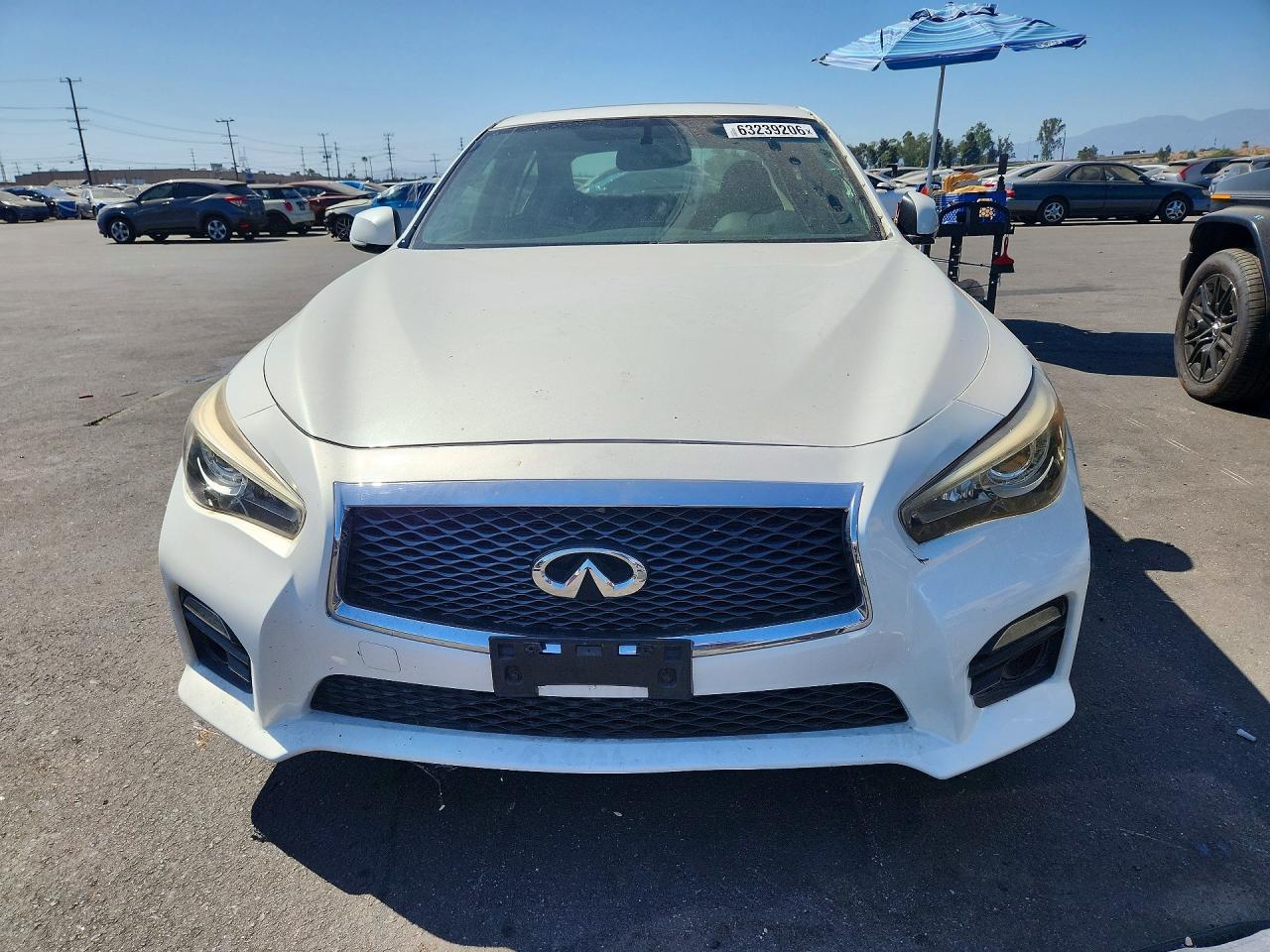 2014 Infiniti Q50 Hybrid Sport White vin: JN1AV7AP6EM691659