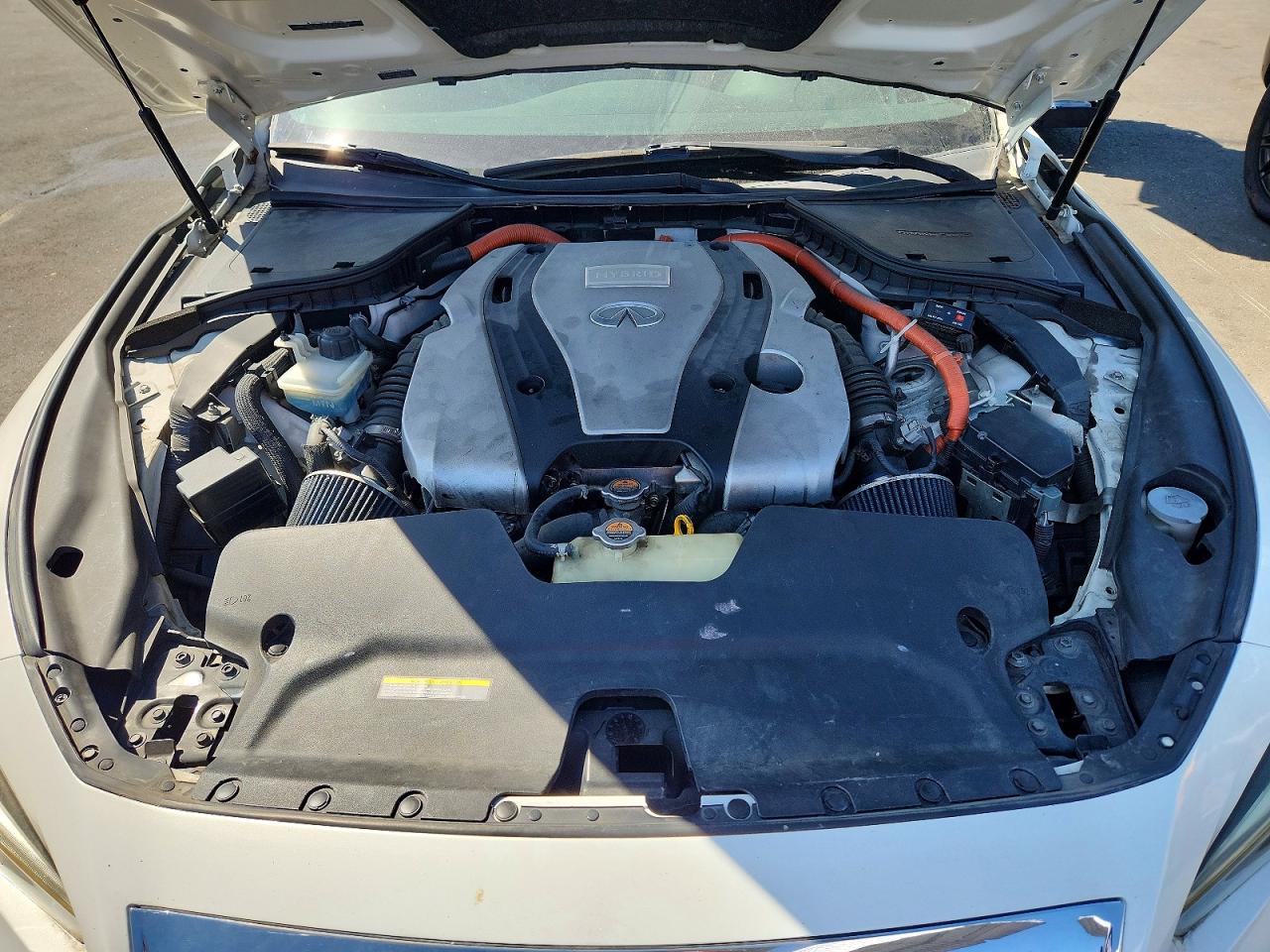 2014 Infiniti Q50 Hybrid Sport White vin: JN1AV7AP6EM691659
