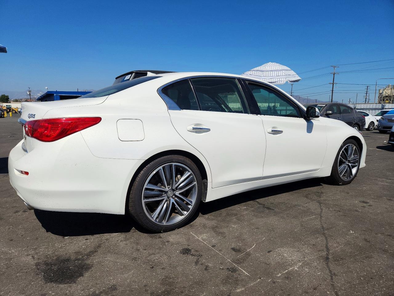 2014 Infiniti Q50 Hybrid Sport White vin: JN1AV7AP6EM691659