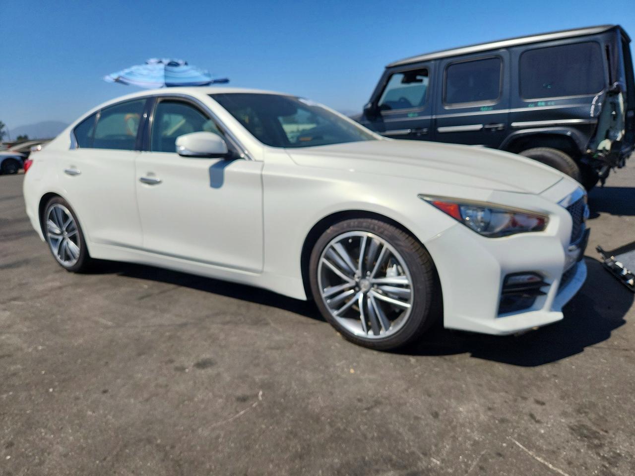 2014 Infiniti Q50 Hybrid Sport White vin: JN1AV7AP6EM691659