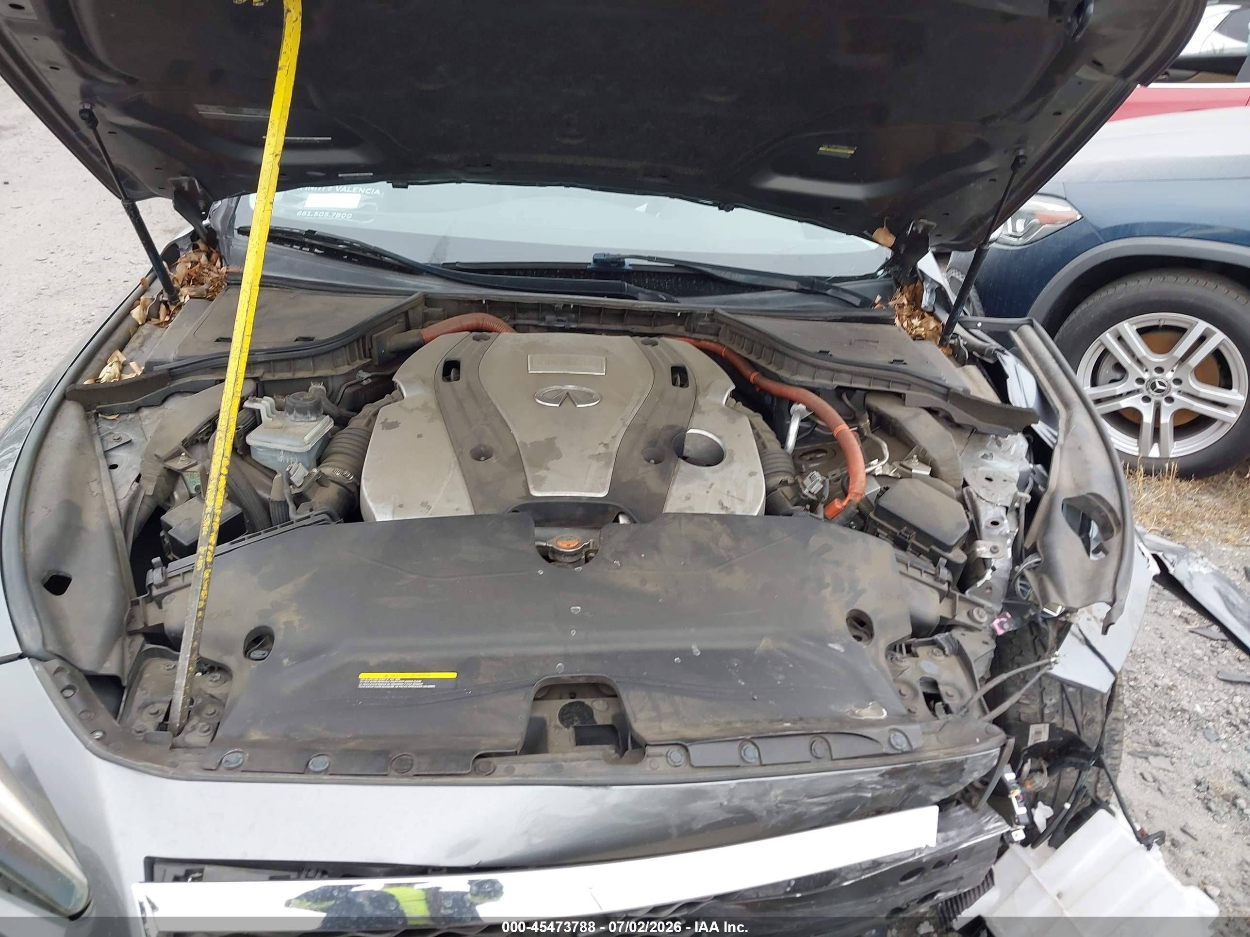 2015 Infiniti Q50 Hybrid Premium Gray vin: JN1AV7AP6FM790189