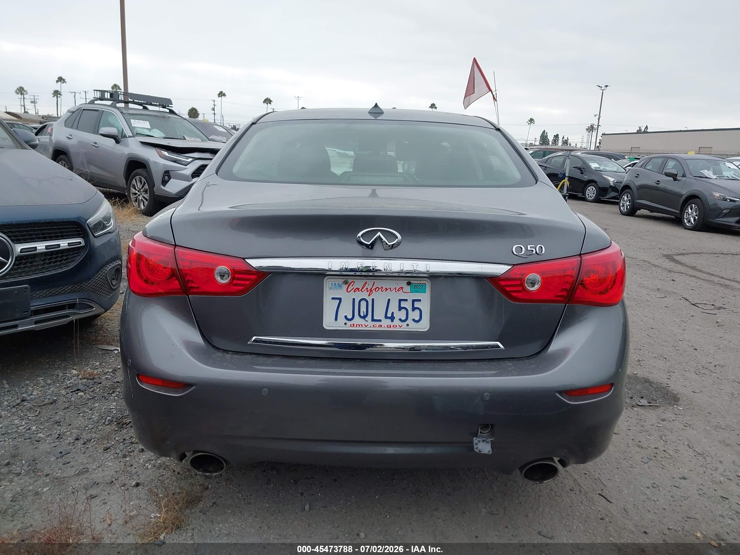 2015 Infiniti Q50 Hybrid Premium Gray vin: JN1AV7AP6FM790189