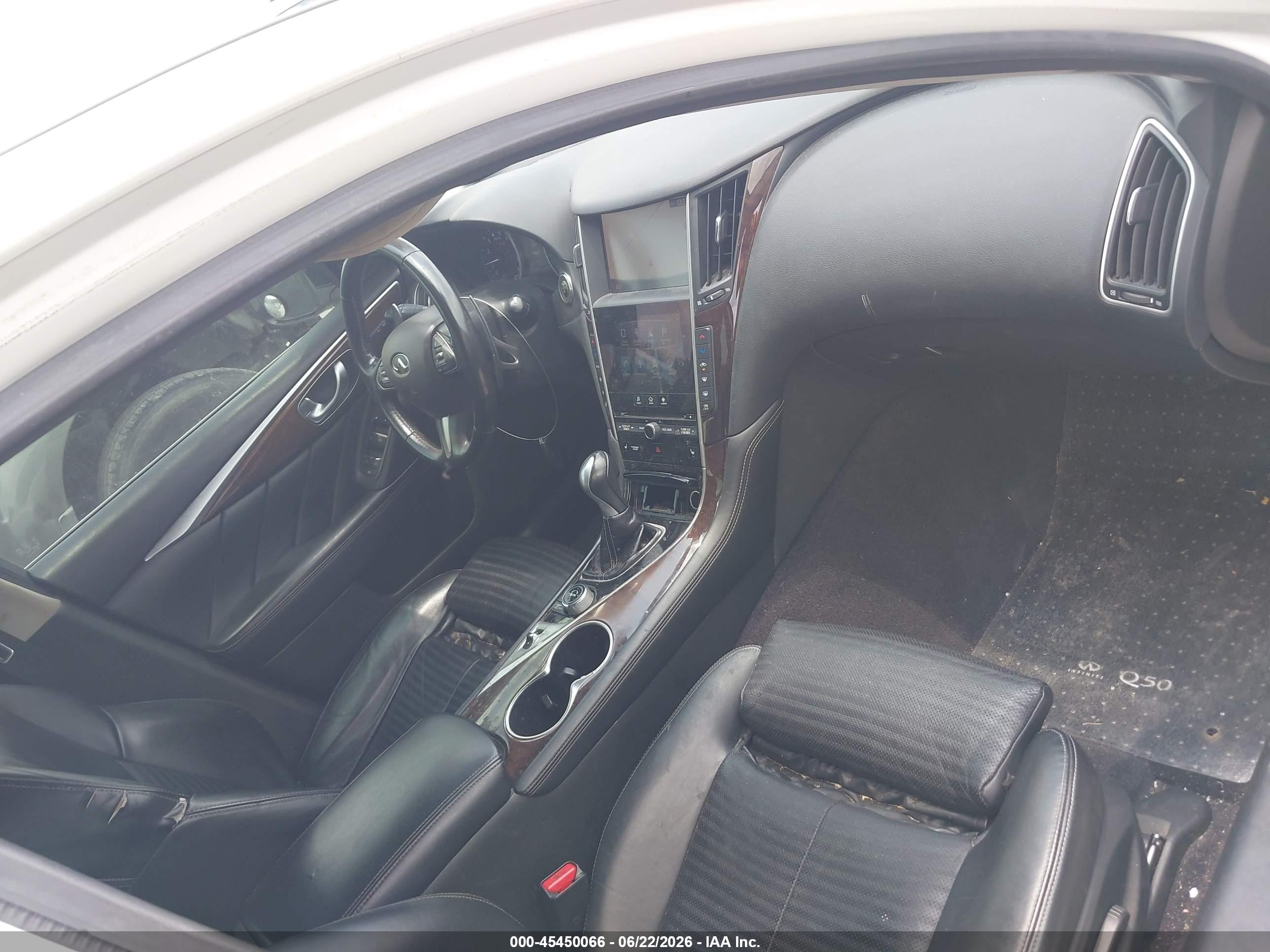 2015 Infiniti Q50 Hybrid Sport White vin: JN1AV7AP9FM790087