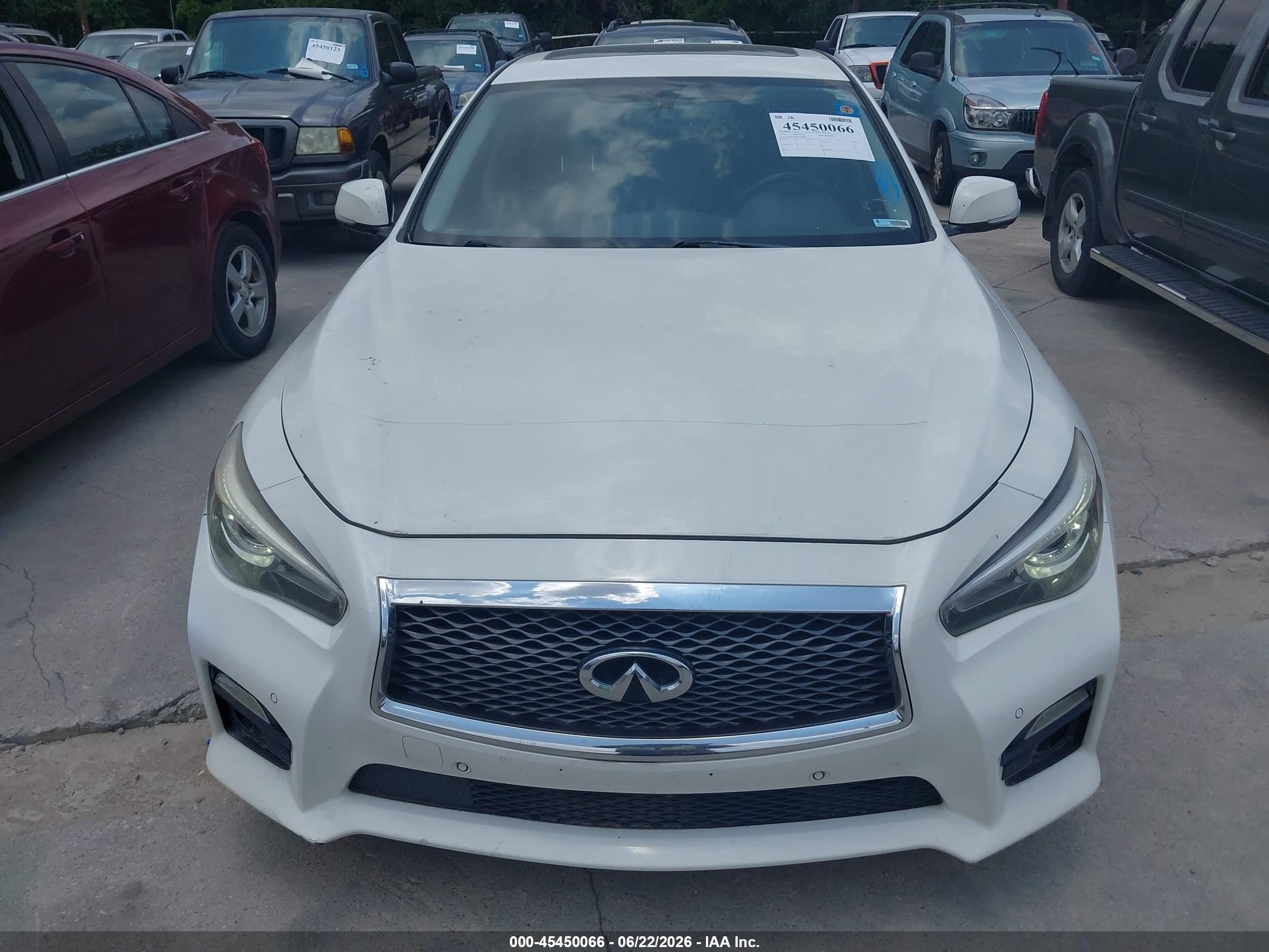 2015 Infiniti Q50 Hybrid Sport White vin: JN1AV7AP9FM790087