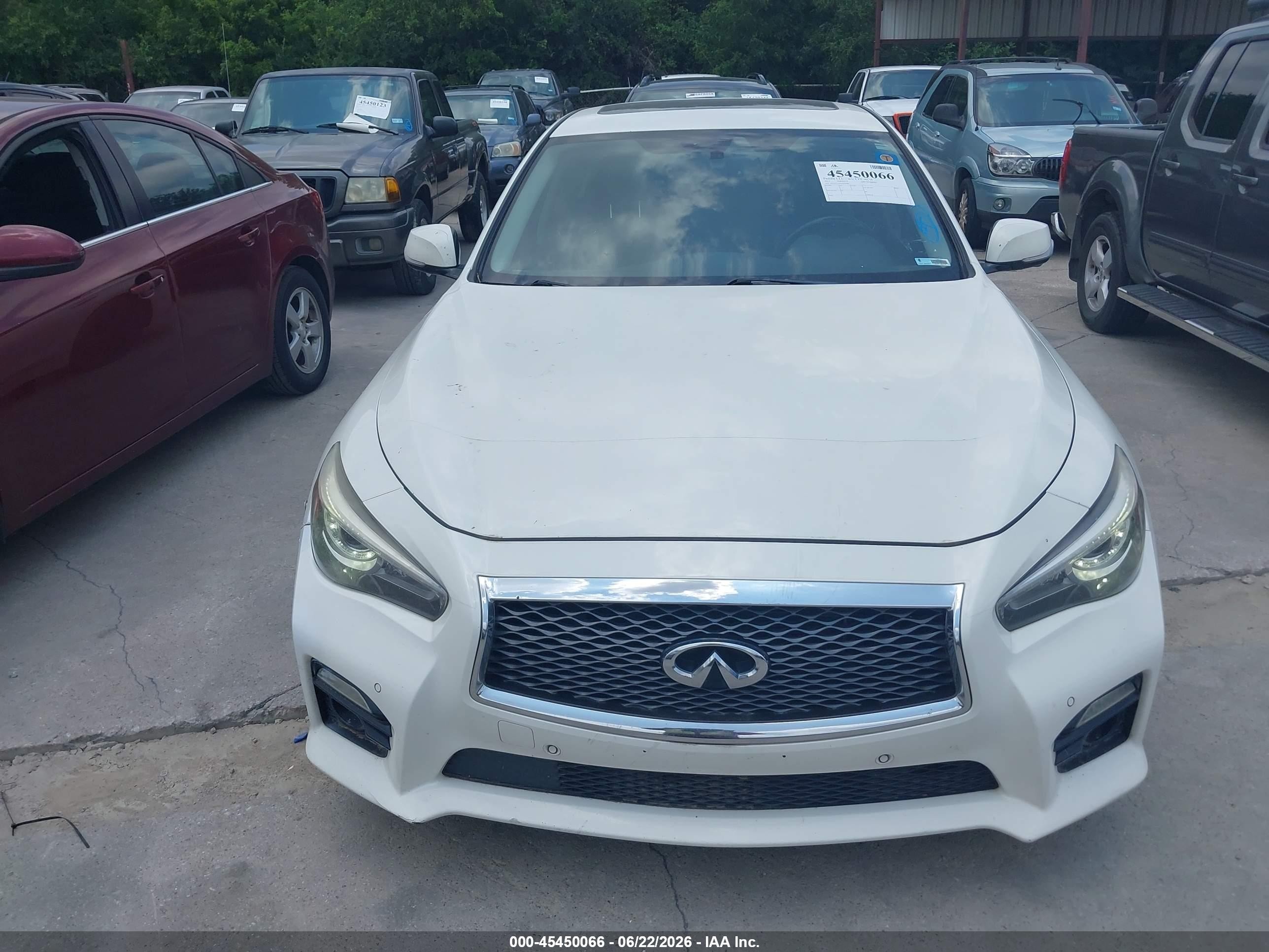 2015 Infiniti Q50 Hybrid Sport White vin: JN1AV7AP9FM790087