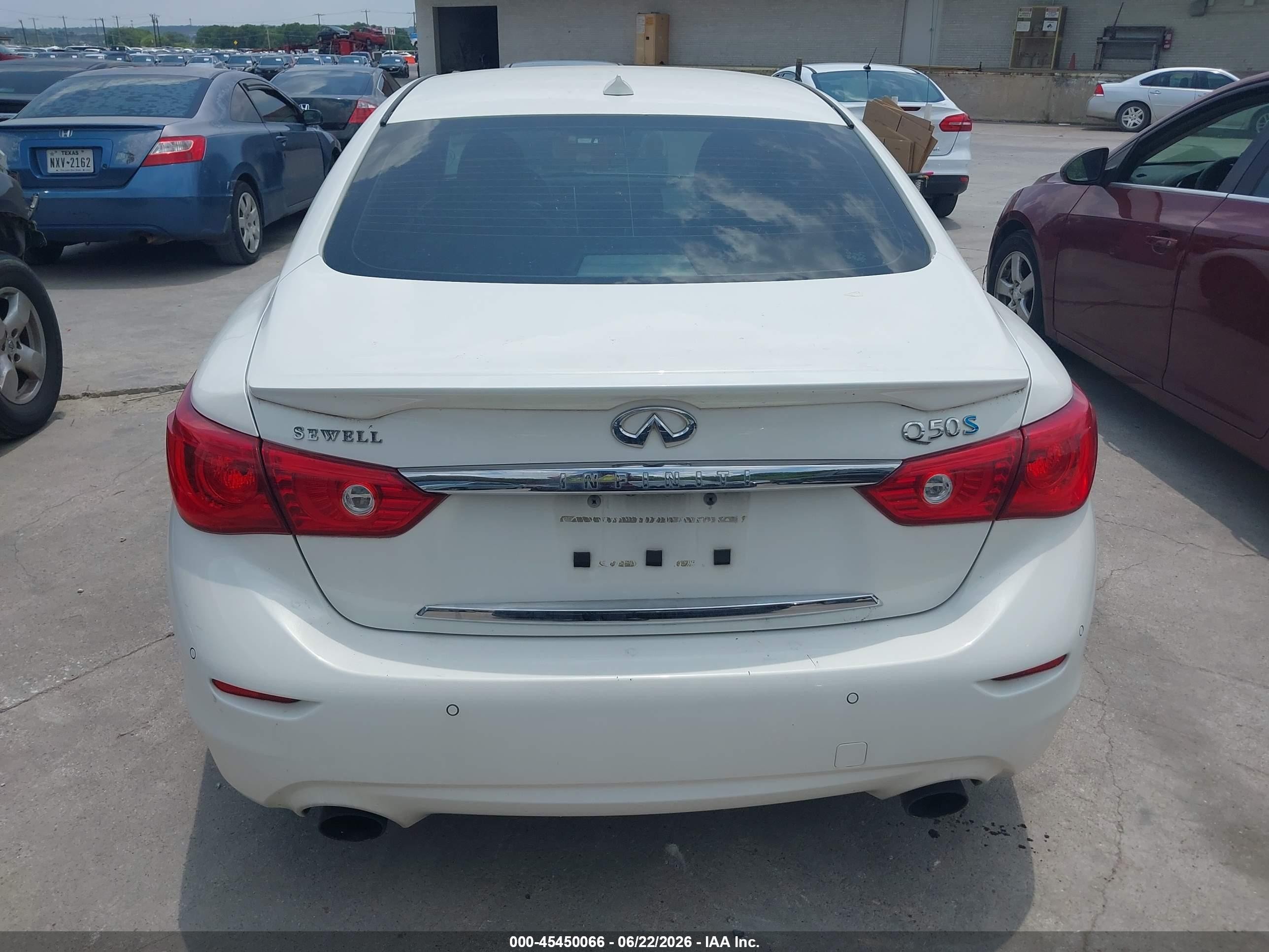 2015 Infiniti Q50 Hybrid Sport White vin: JN1AV7AP9FM790087