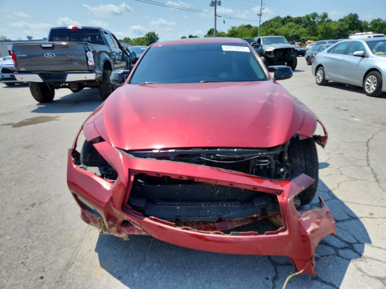 2014 Infiniti Q50 Hybrid Premium Red vin: JN1AV7APXEM690305