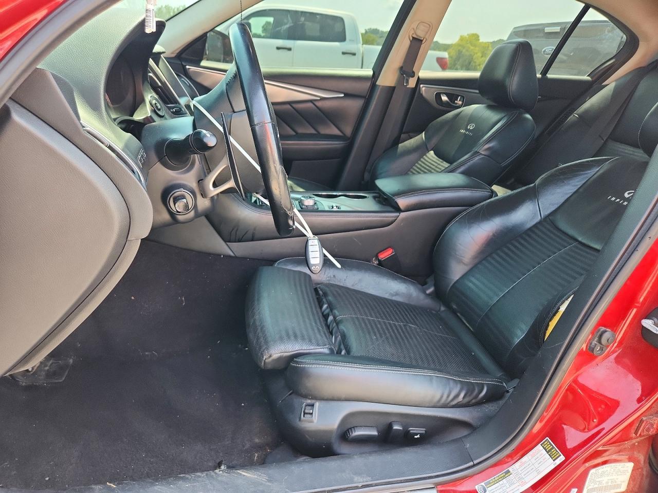 2014 Infiniti Q50 Hybrid Premium Red vin: JN1AV7APXEM690305