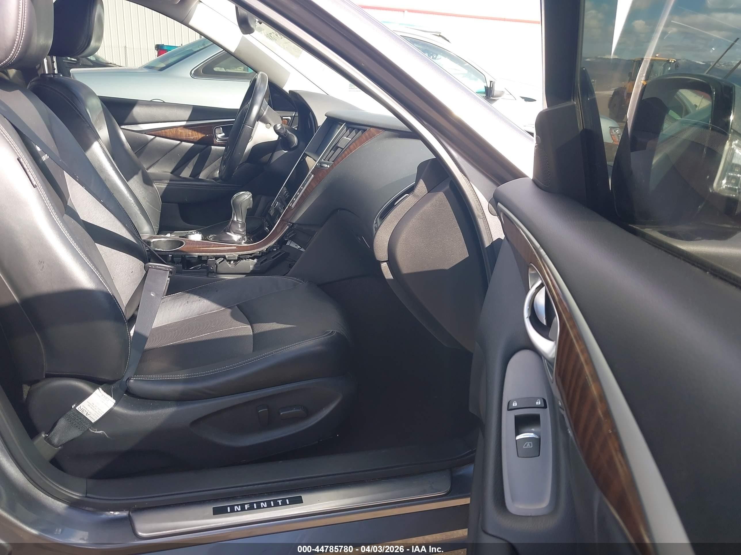 2014 Infiniti Q50 Hybrid Premium Gray vin: JN1AV7APXEM690448