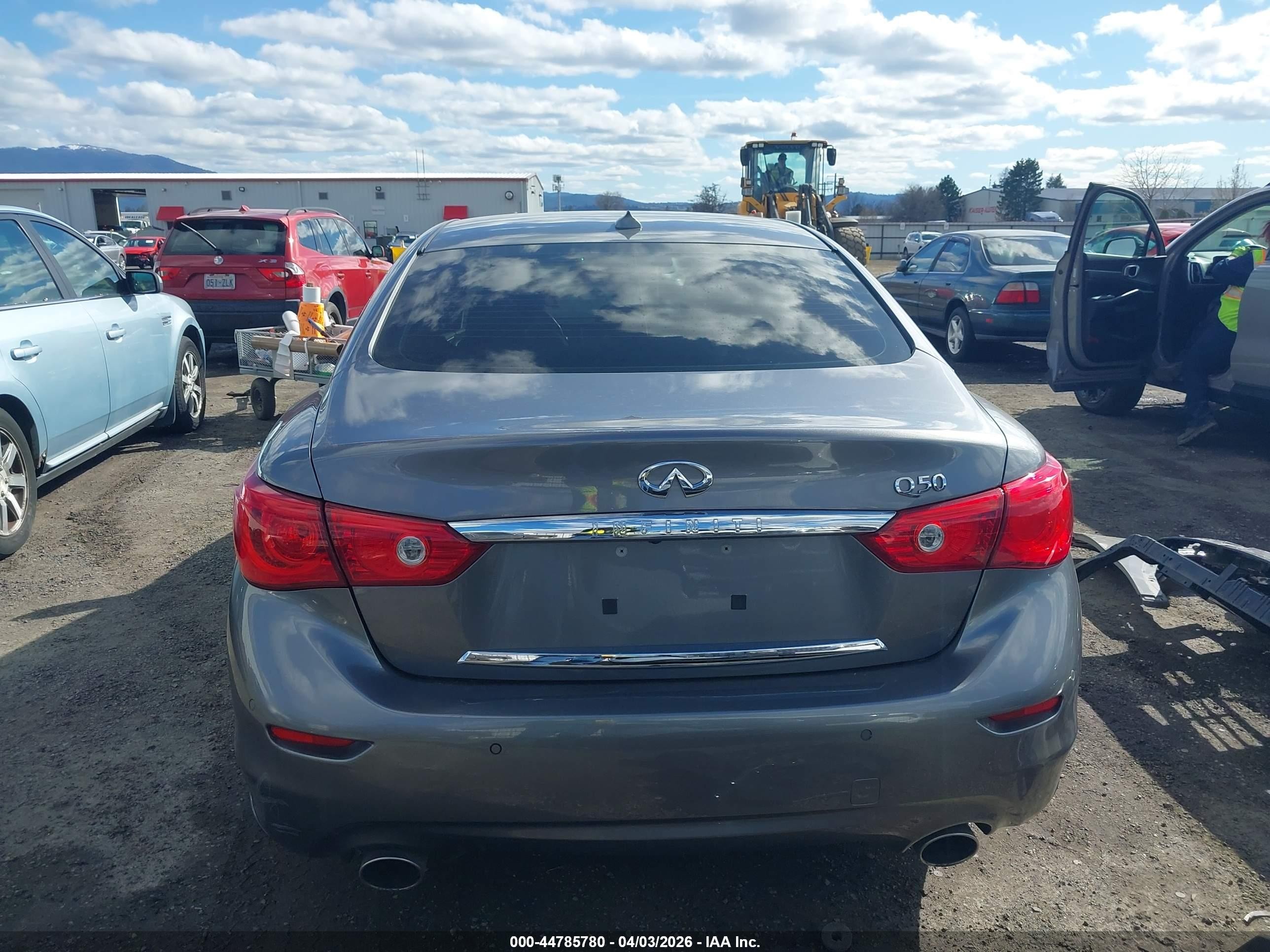 2014 Infiniti Q50 Hybrid Premium Gray vin: JN1AV7APXEM690448