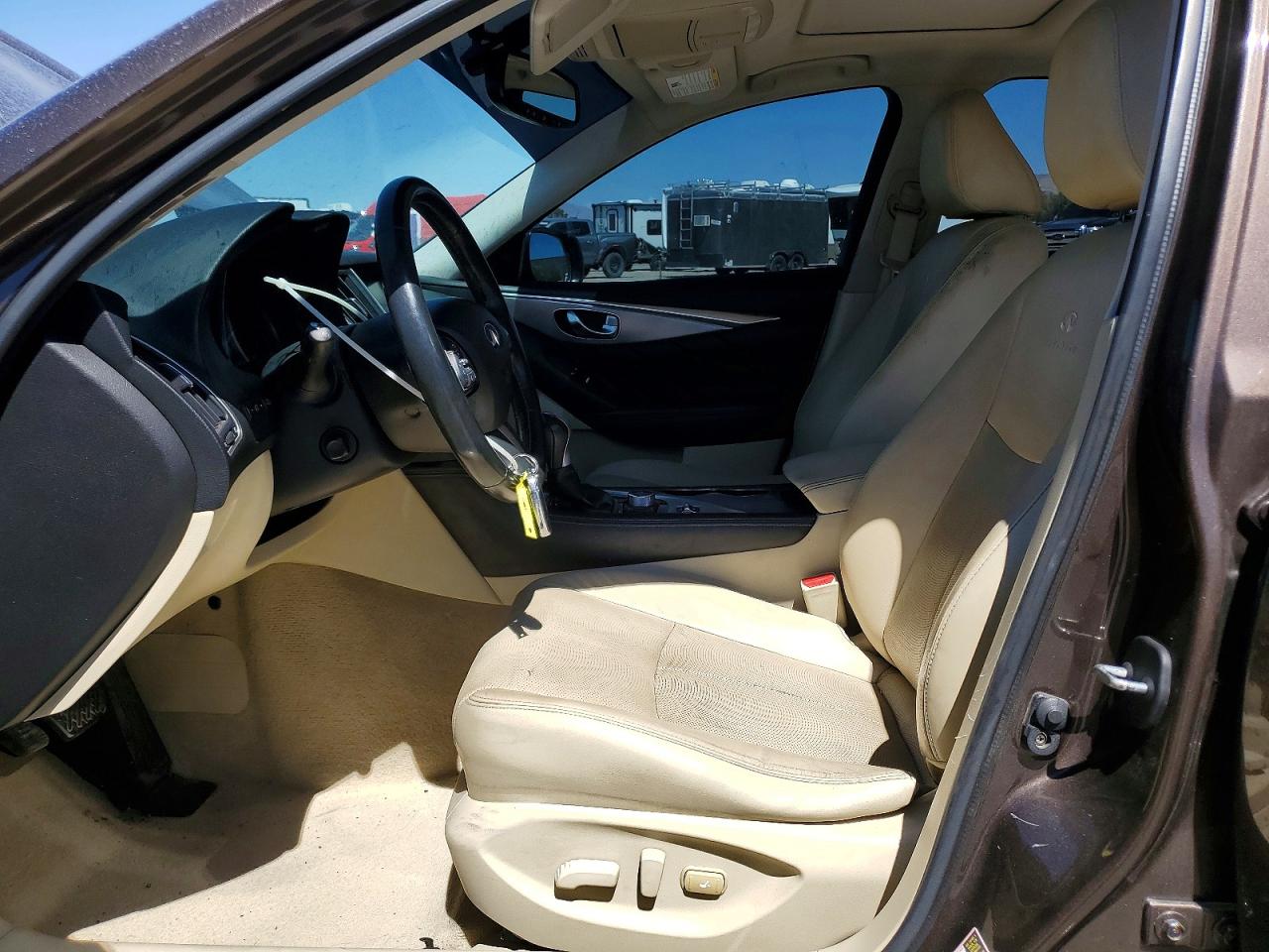 2014 Infiniti Q50 Hybrid Premium Tan vin: JN1AV7APXEM690899