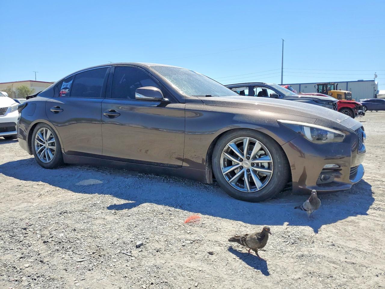 2014 Infiniti Q50 Hybrid Premium Tan vin: JN1AV7APXEM690899