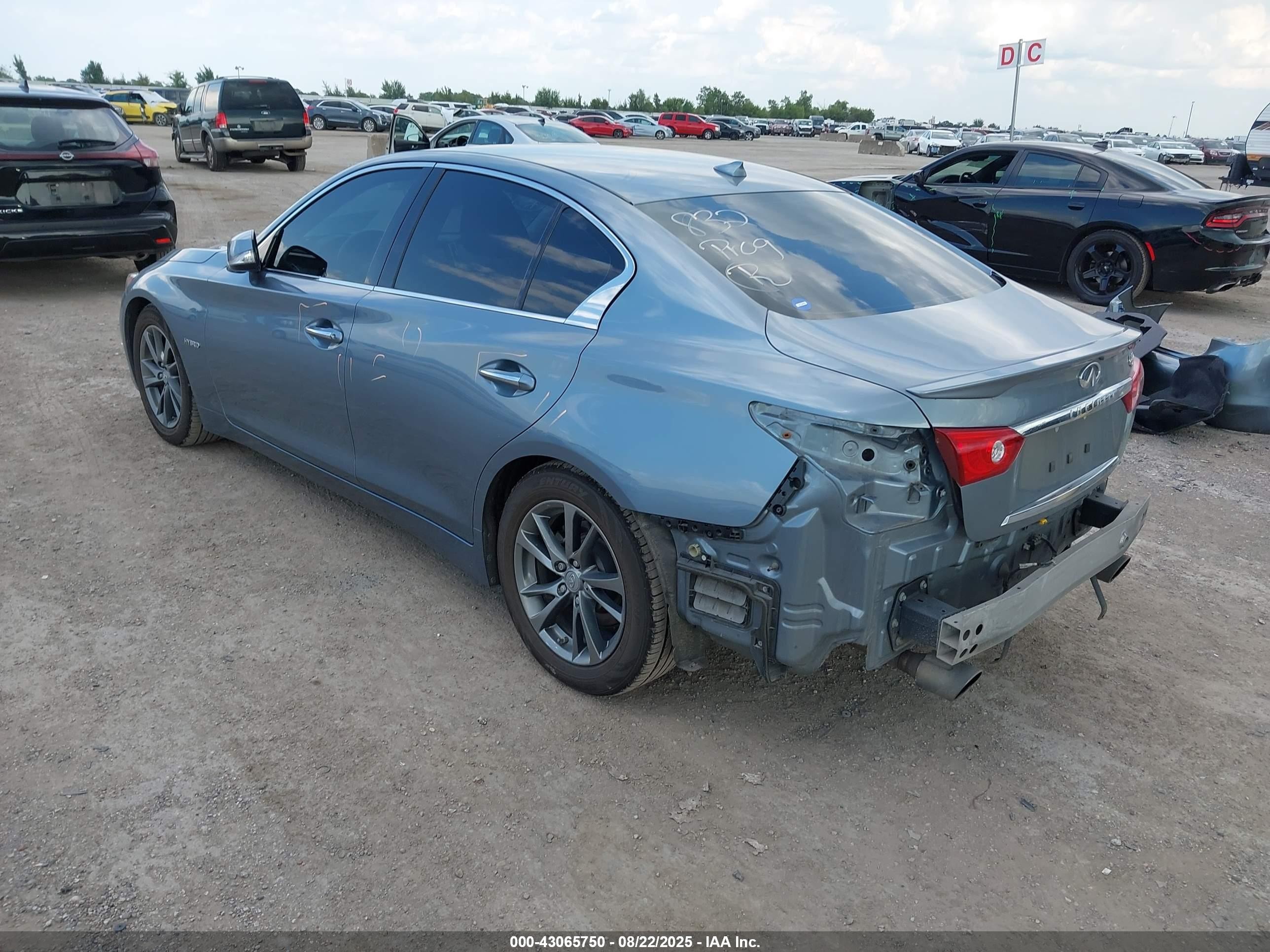 2015 Infiniti Q50 Hybrid Premium Light Blue vin: JN1AV7APXFM790843