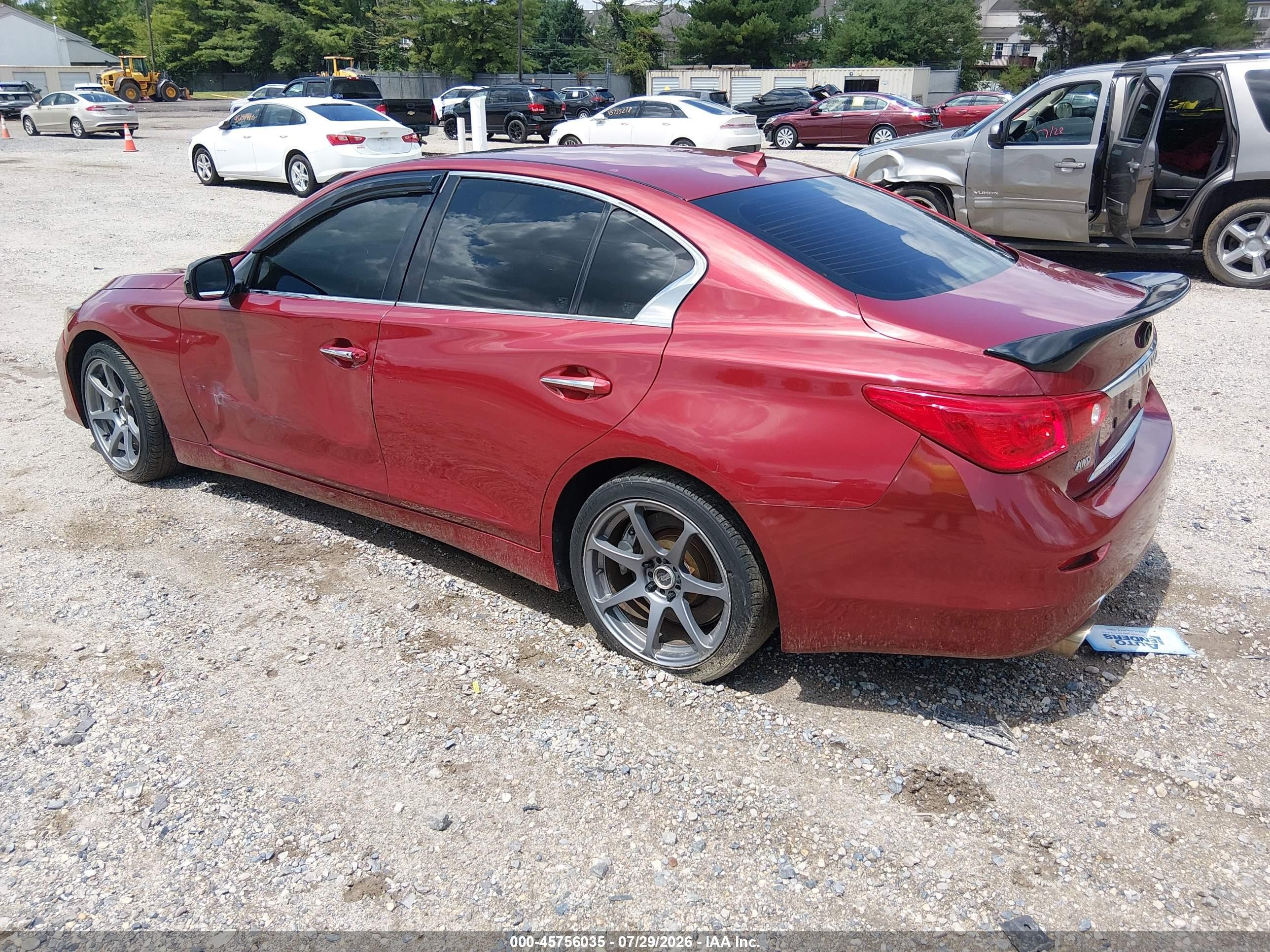 2014 Infiniti Q50 Hybrid Sport Red vin: JN1AV7AR0EM700194