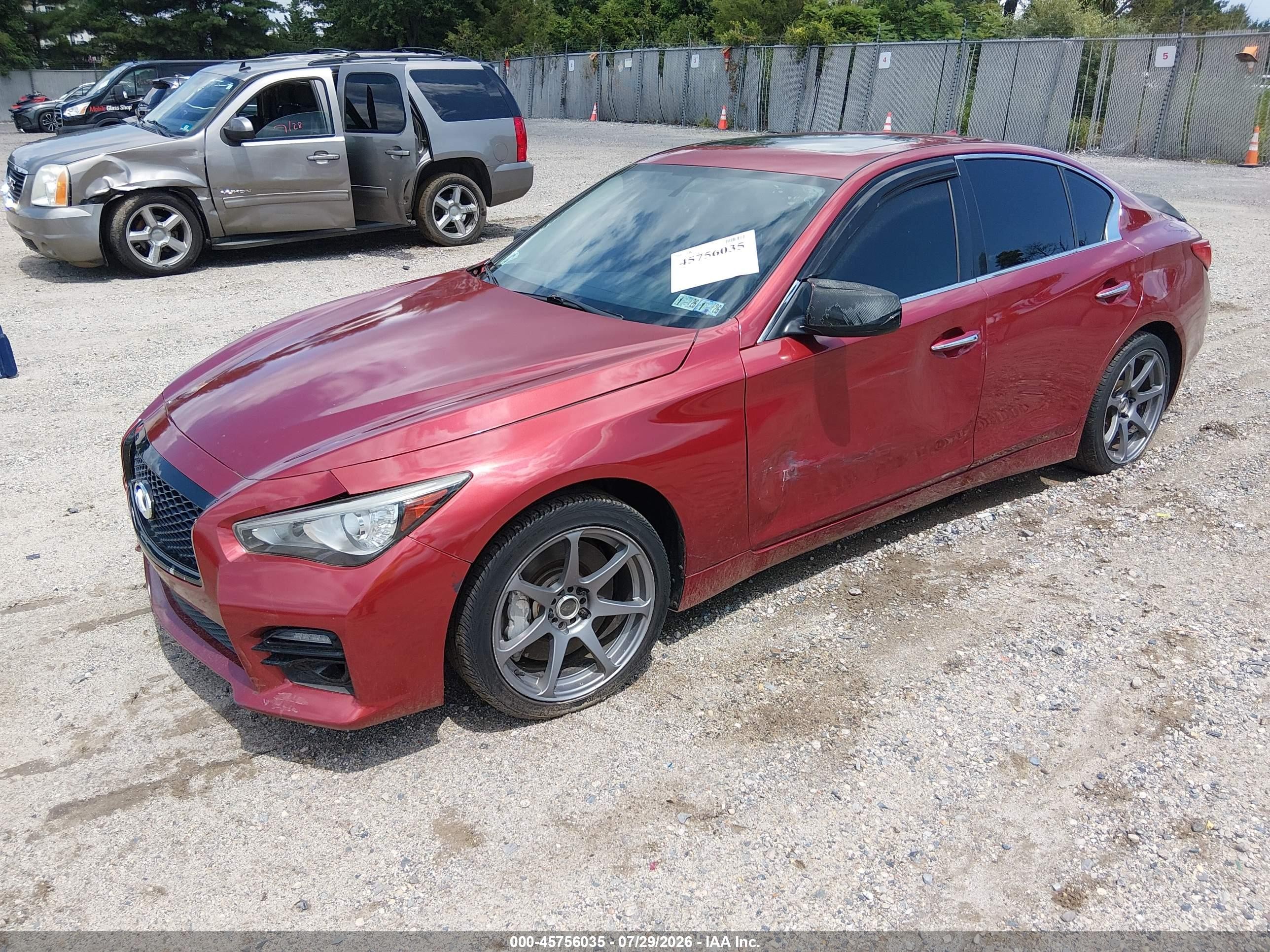 2014 Infiniti Q50 Hybrid Sport Red vin: JN1AV7AR0EM700194
