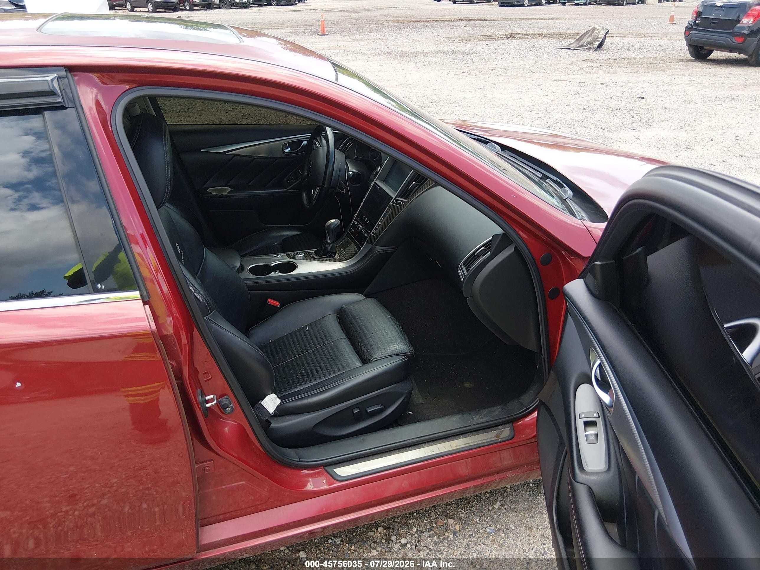 2014 Infiniti Q50 Hybrid Sport Red vin: JN1AV7AR0EM700194