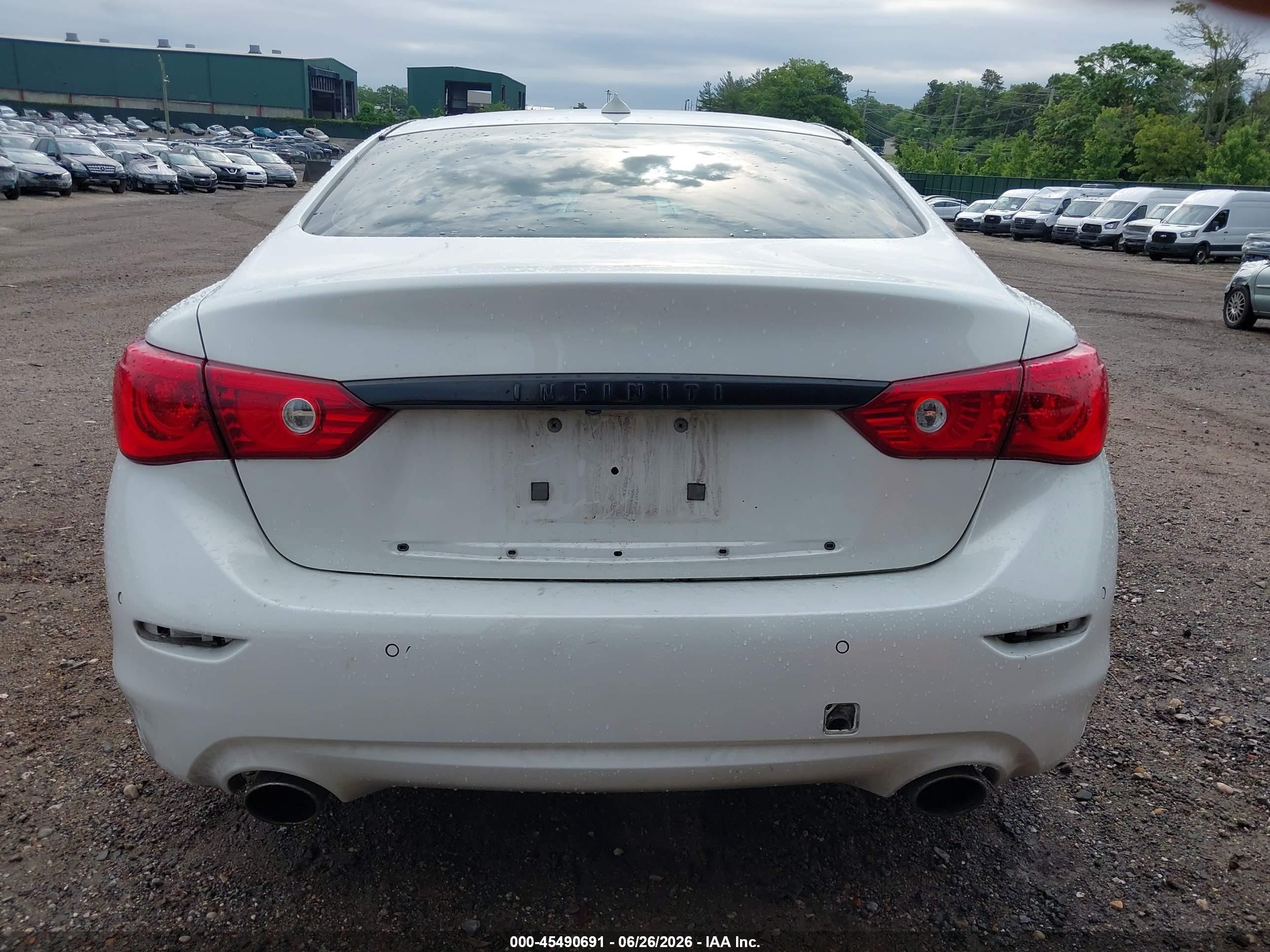 2014 Infiniti Q50 Hybrid Premium White vin: JN1AV7AR0EM700373