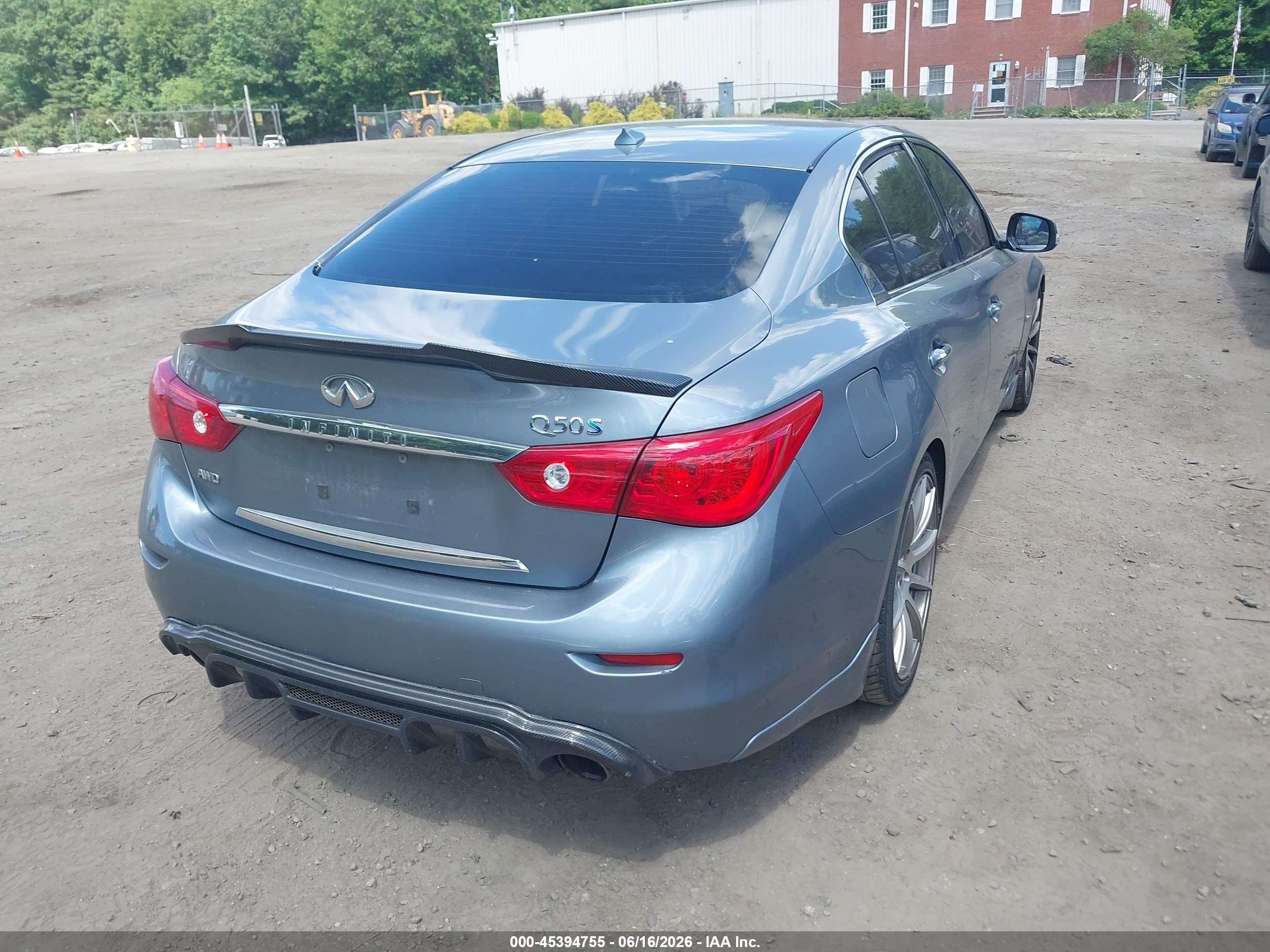 2014 Infiniti Q50 Hybrid Sport Gray vin: JN1AV7AR1EM700365
