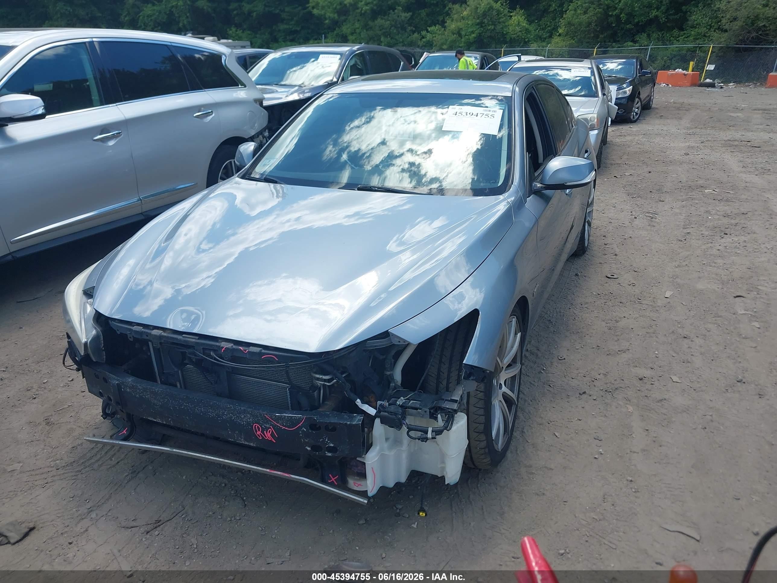 2014 Infiniti Q50 Hybrid Sport Gray vin: JN1AV7AR1EM700365