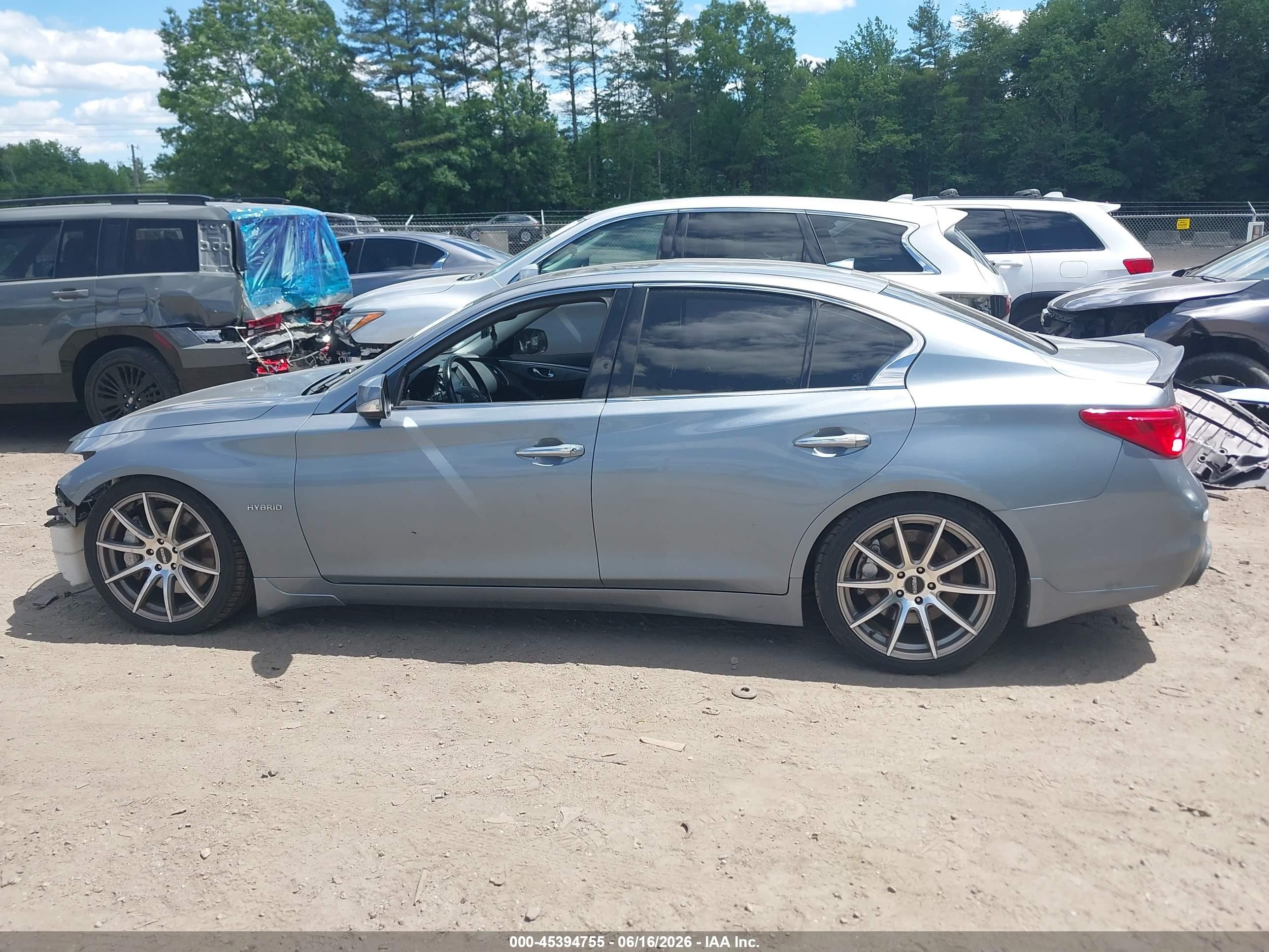 2014 Infiniti Q50 Hybrid Sport Gray vin: JN1AV7AR1EM700365