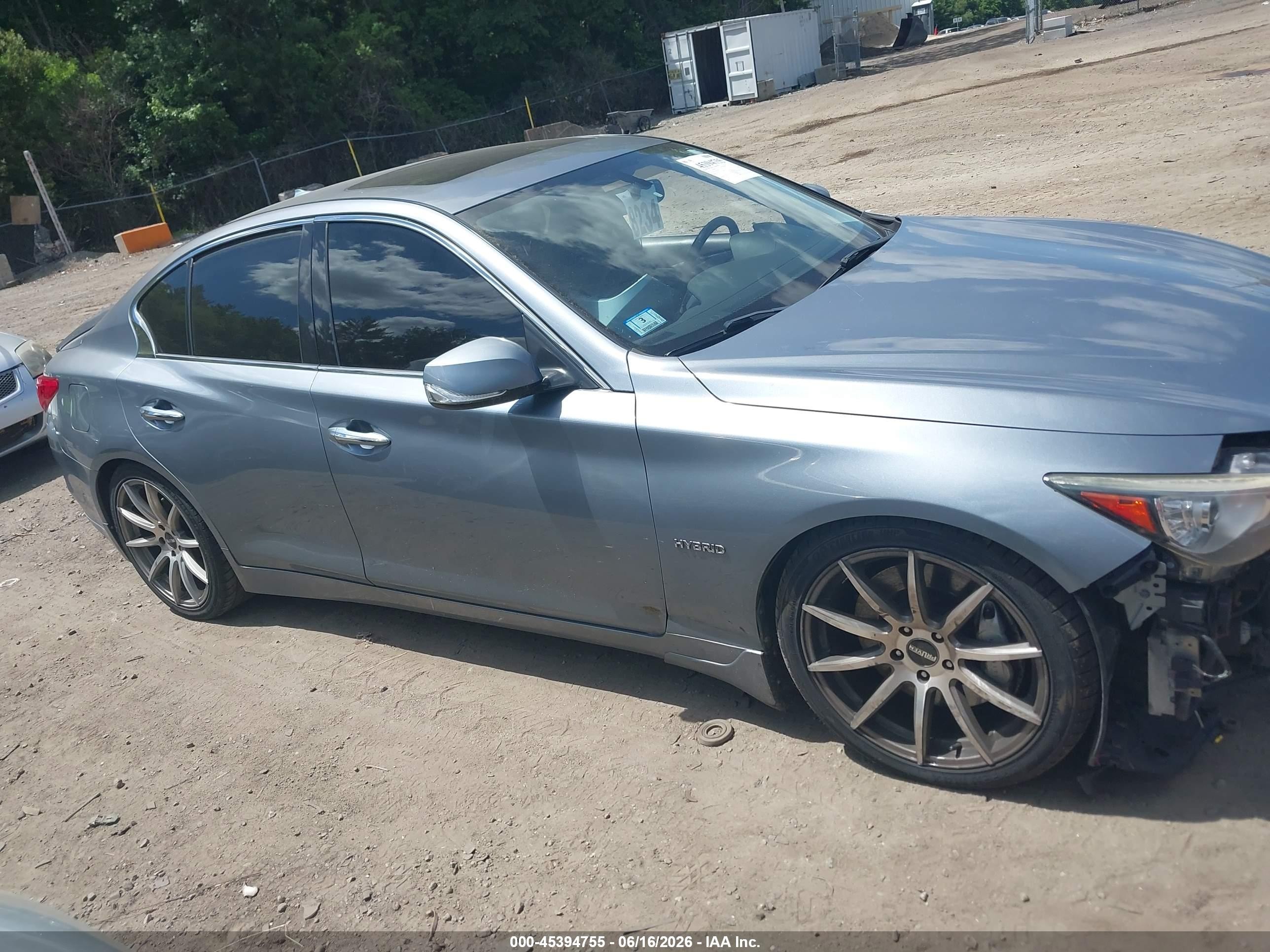 2014 Infiniti Q50 Hybrid Sport Gray vin: JN1AV7AR1EM700365