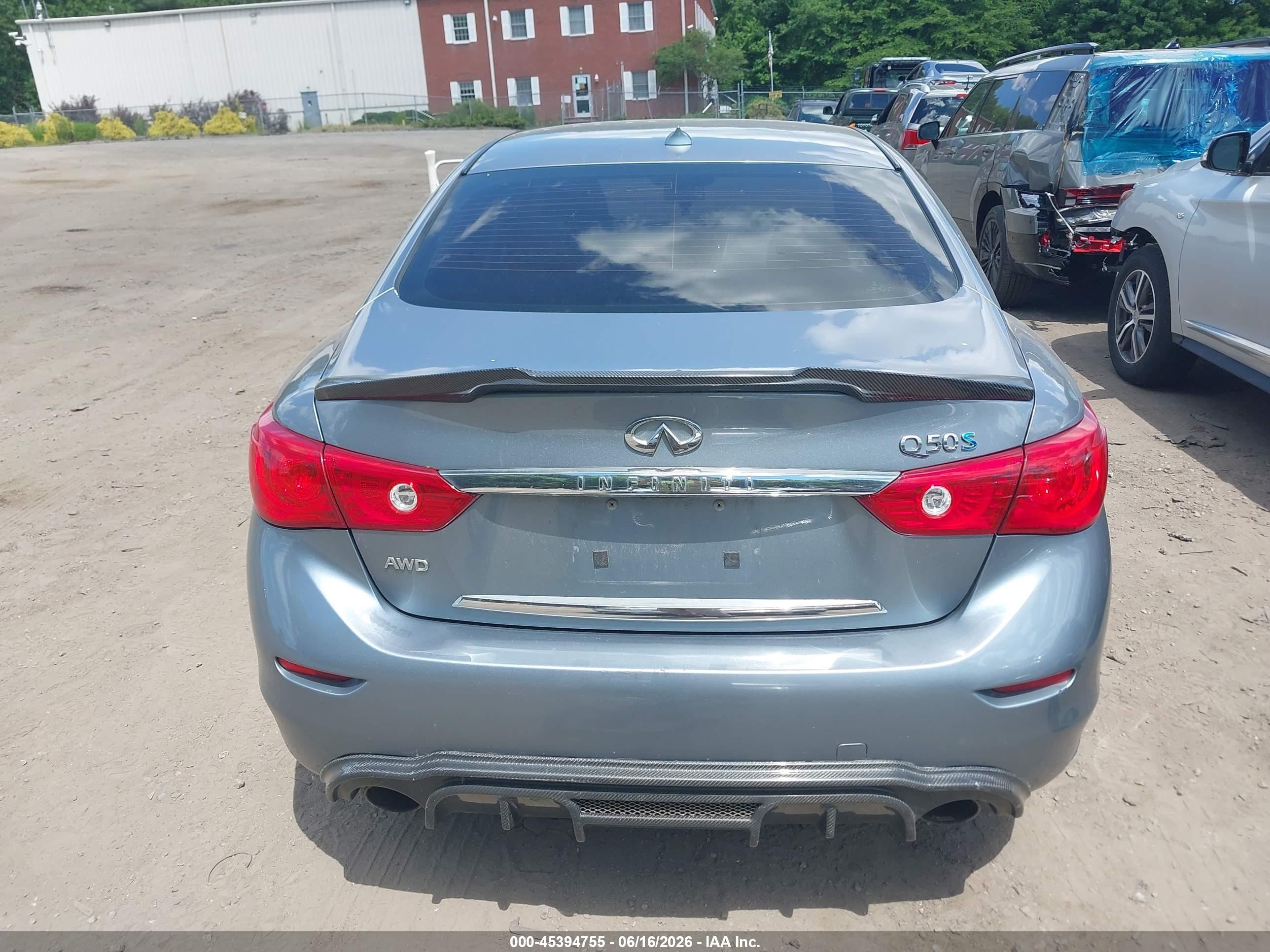 2014 Infiniti Q50 Hybrid Sport Gray vin: JN1AV7AR1EM700365