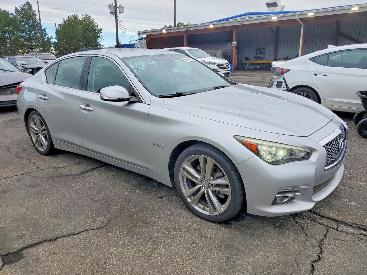 2014 Infiniti Q50 Hybrid Premium Silver vin: JN1AV7AR1EM701631
