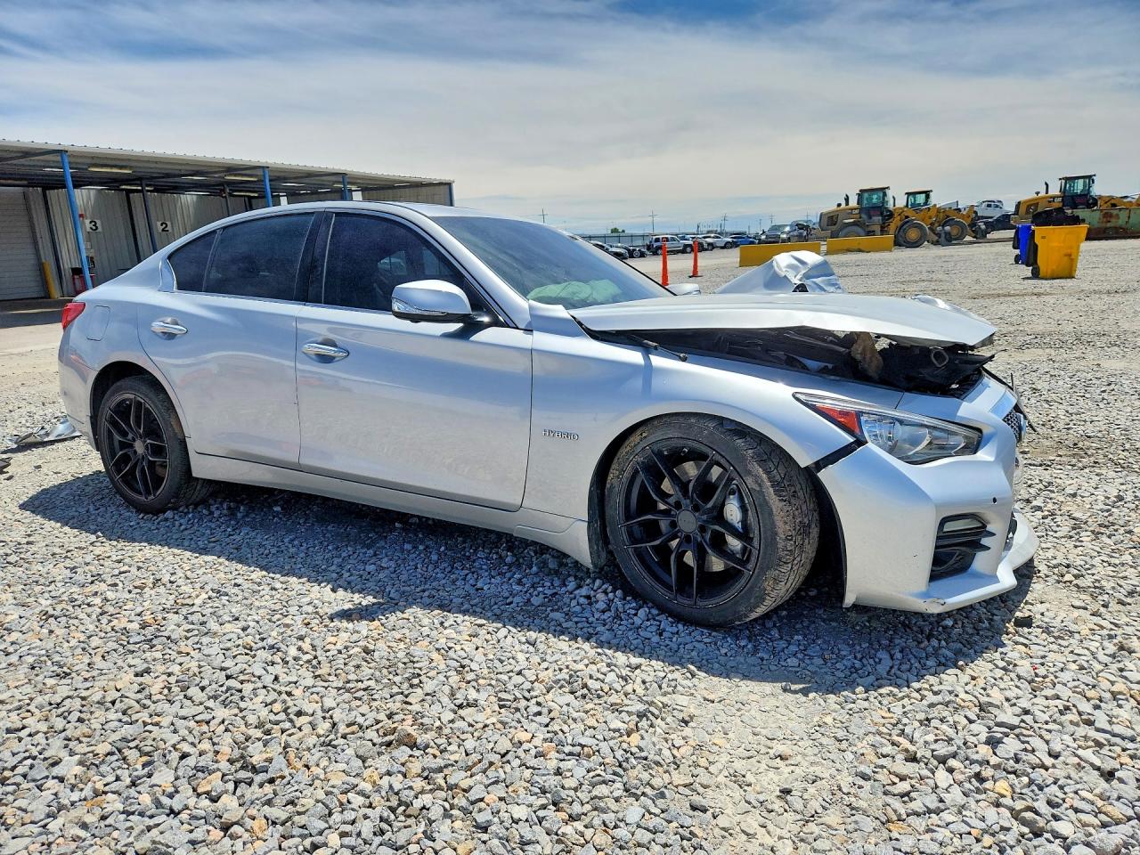 2014 Infiniti Q50 Hybrid Sport Silver vin: JN1AV7AR2EM702271