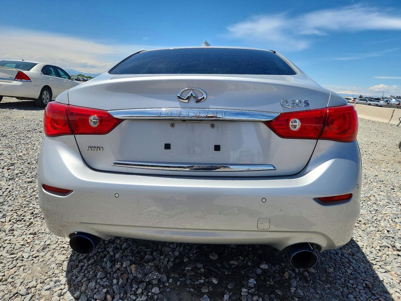 2014 Infiniti Q50 Hybrid Sport Silver vin: JN1AV7AR2EM702271
