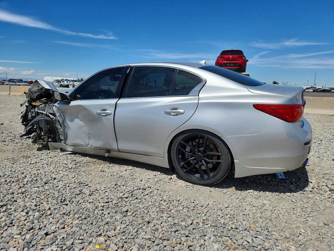 2014 Infiniti Q50 Hybrid Sport Silver vin: JN1AV7AR2EM702271