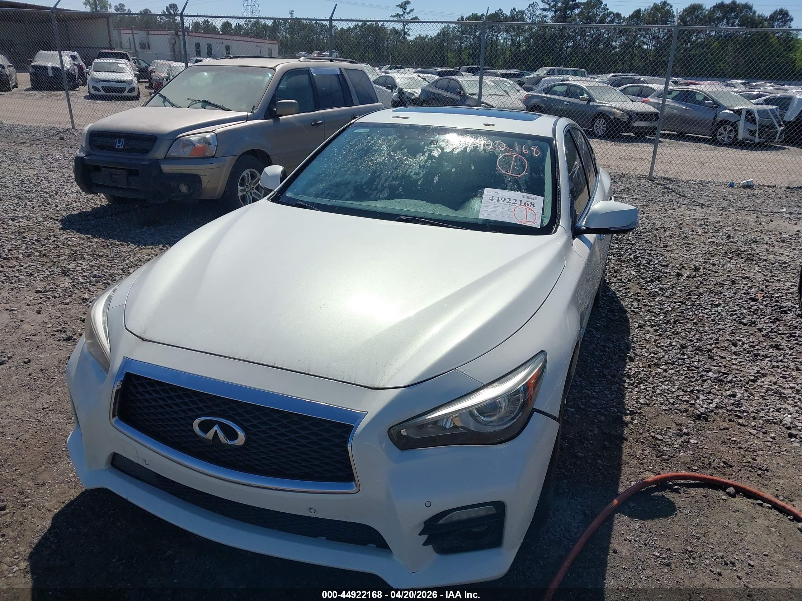 2014 Infiniti Q50 Hybrid Sport White vin: JN1AV7AR2EM703050