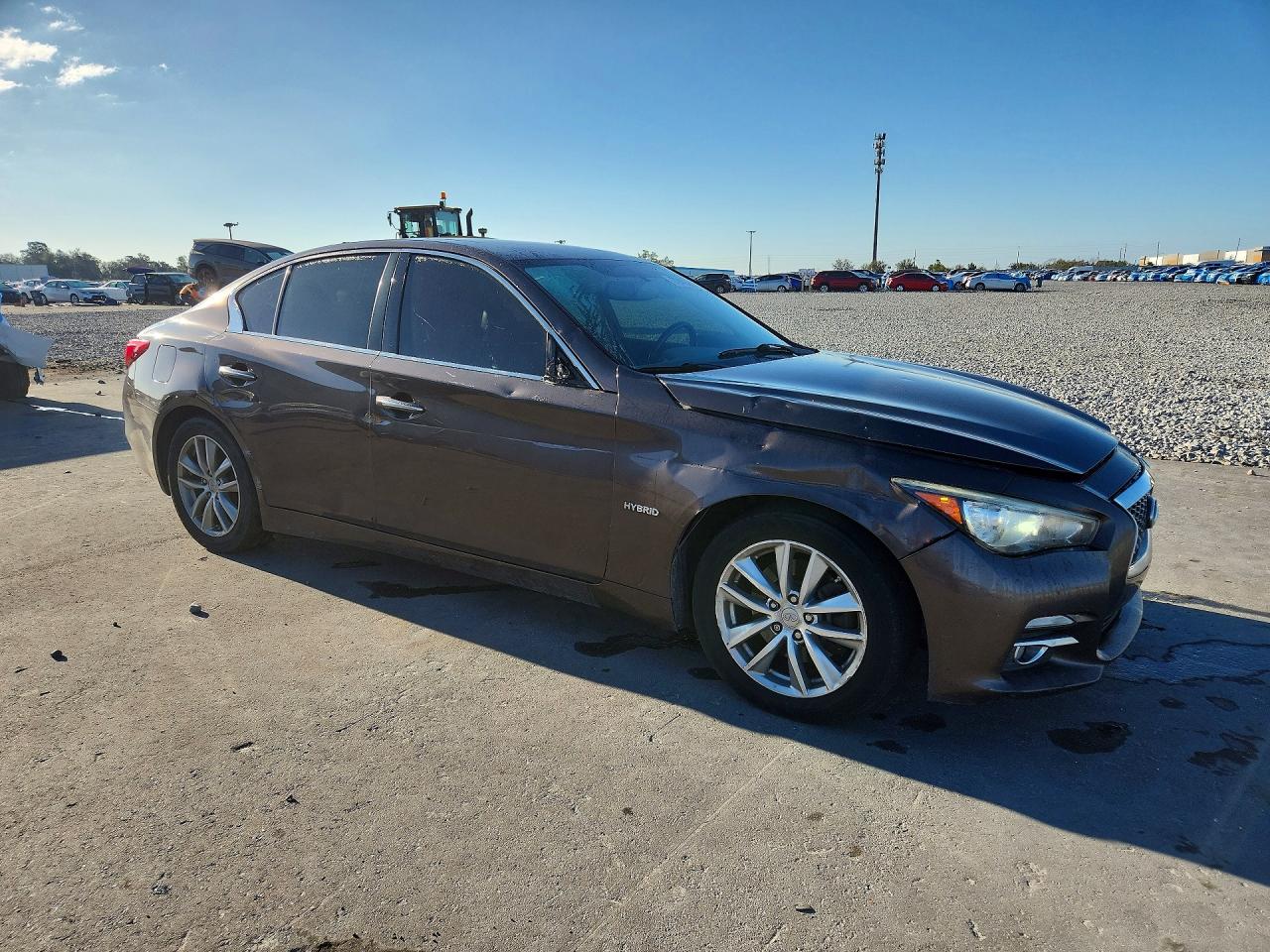 2015 Infiniti Q50 Hybrid Premium Gray vin: JN1AV7AR2FM850342