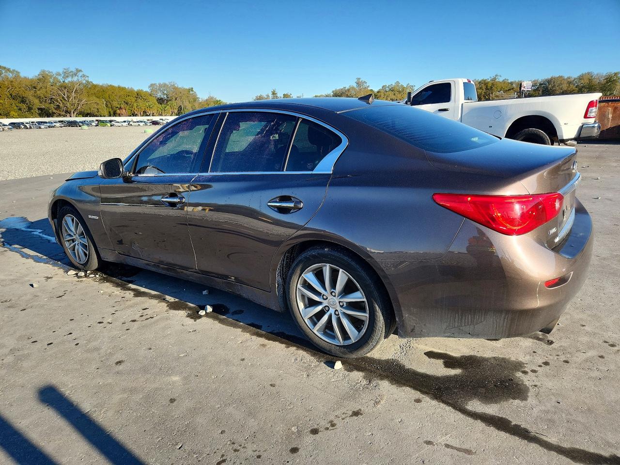 2015 Infiniti Q50 Hybrid Premium Gray vin: JN1AV7AR2FM850342