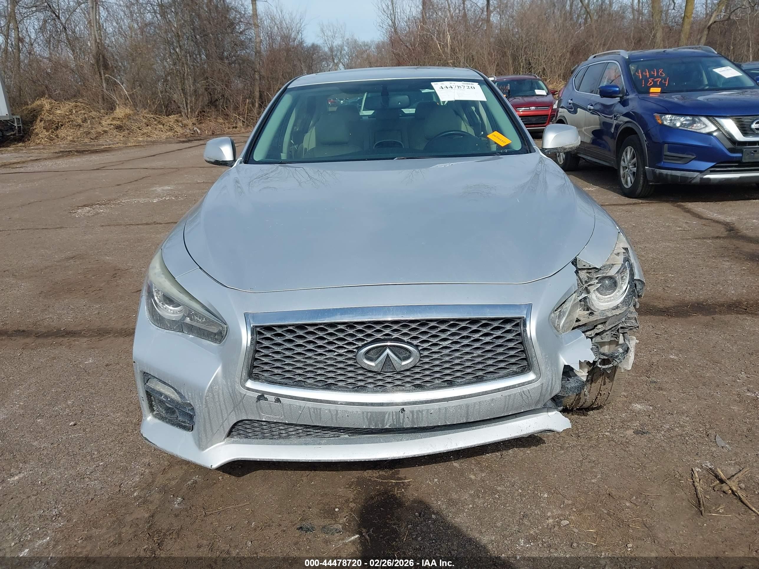 2015 Infiniti Q50 Hybrid Premium/sport Серебряный vin: JN1AV7AR2FM850857
