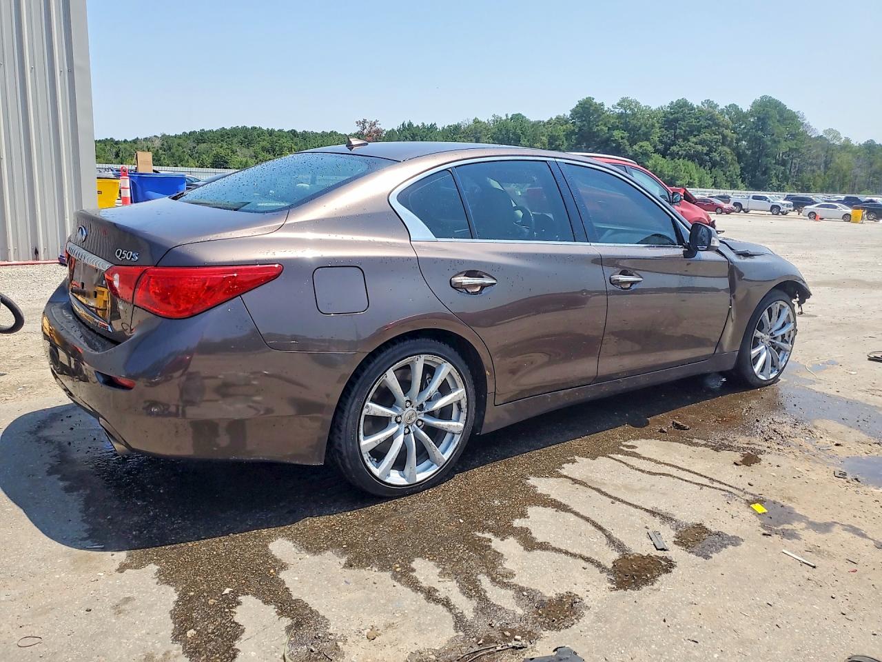 2014 Infiniti Q50 Hybrid Sport Brown vin: JN1AV7AR3EM700920