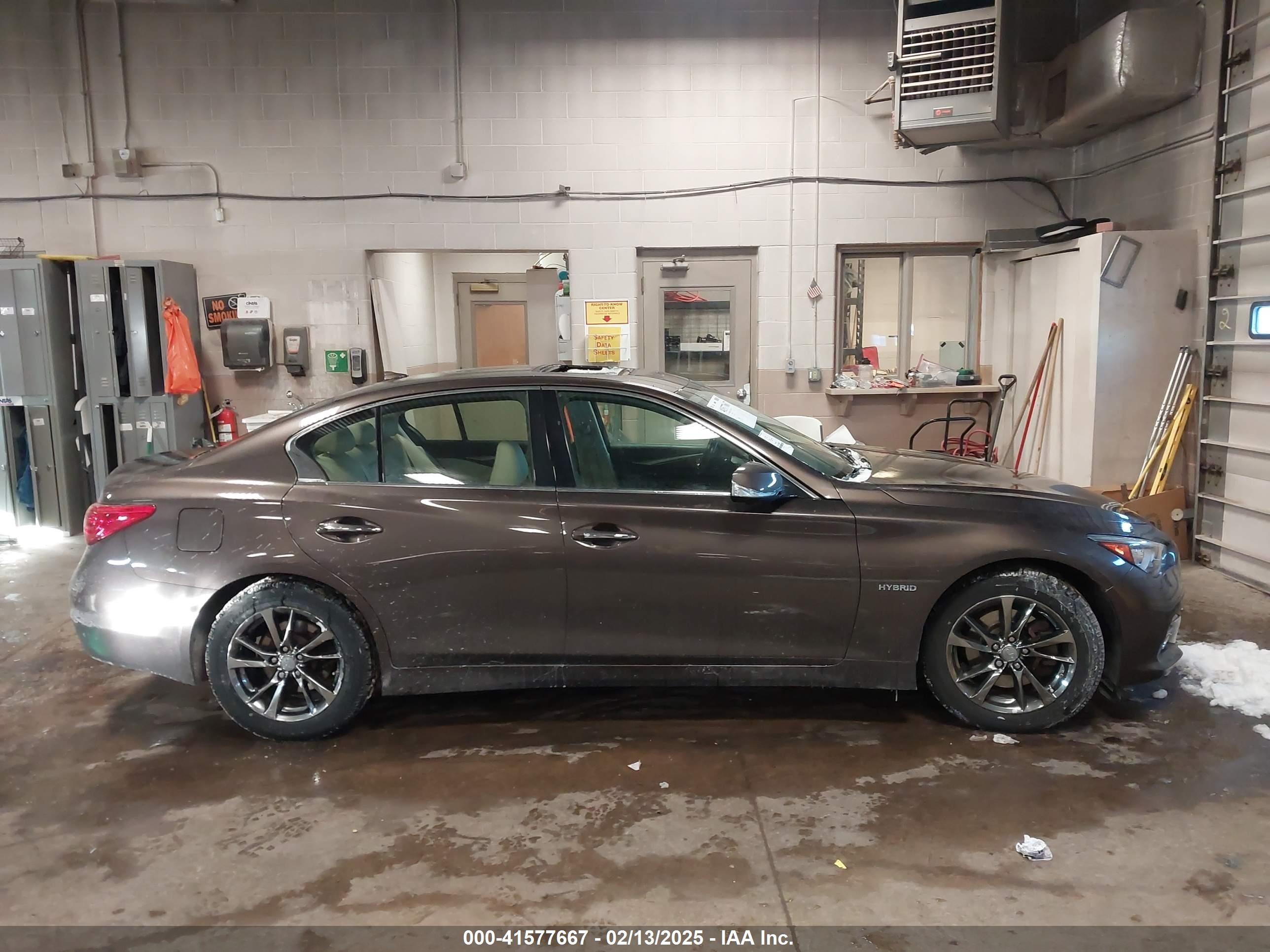 2014 Infiniti Q50 Hybrid Premium Brown vin: JN1AV7AR3EM702182