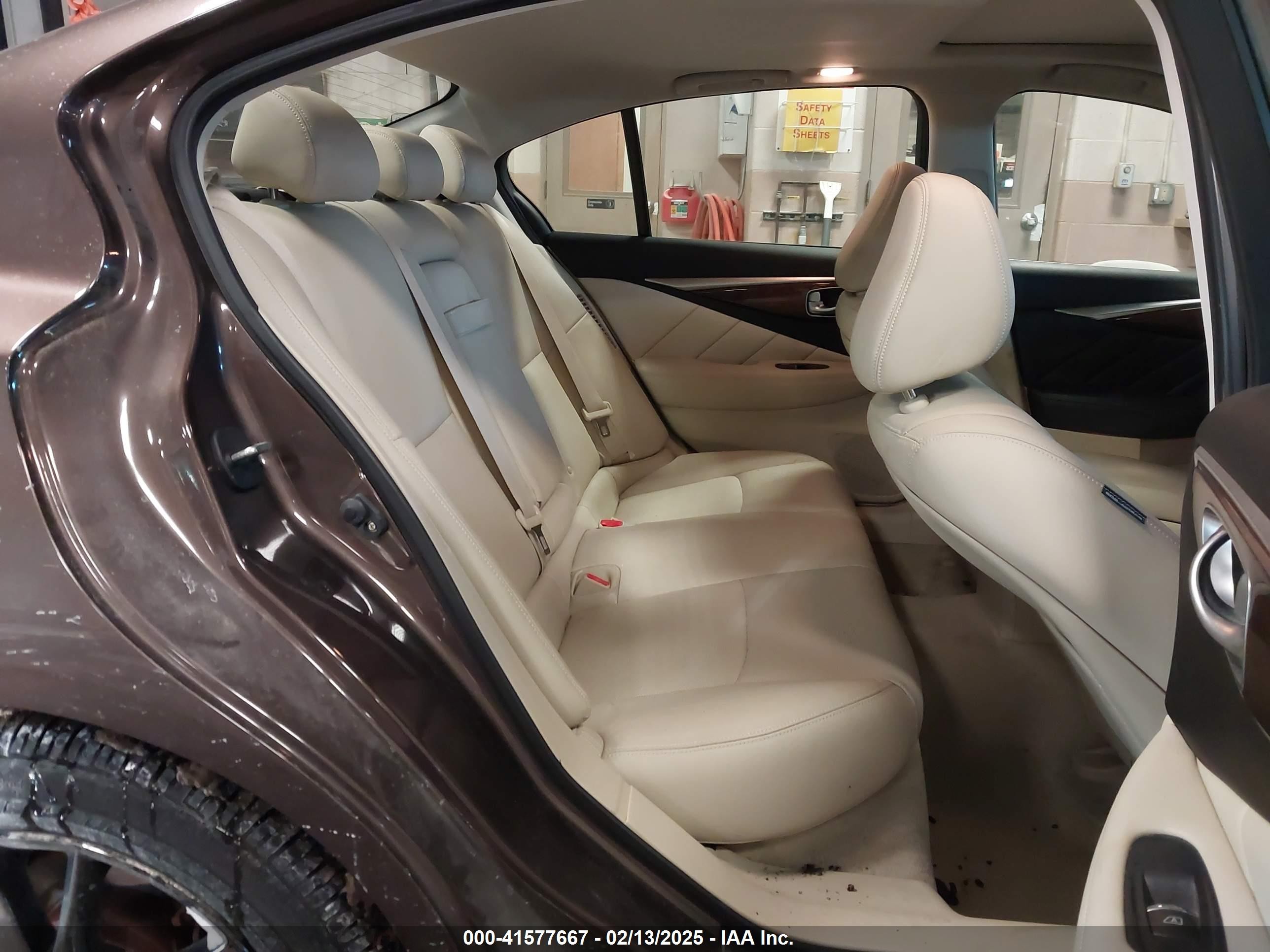 2014 Infiniti Q50 Hybrid Premium Brown vin: JN1AV7AR3EM702182