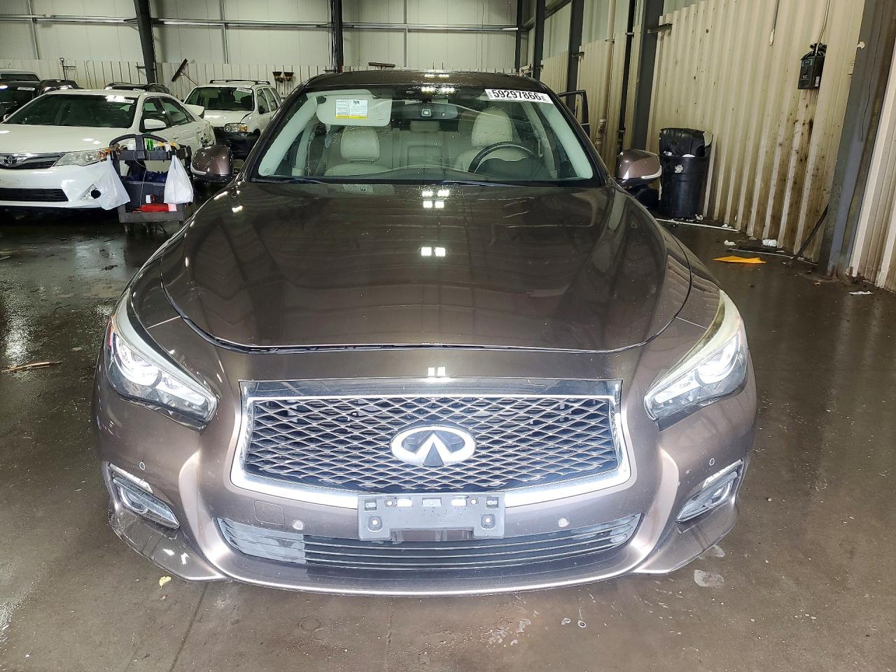2014 Infiniti Q50 Hybrid Premium Brown vin: JN1AV7AR3EM702182