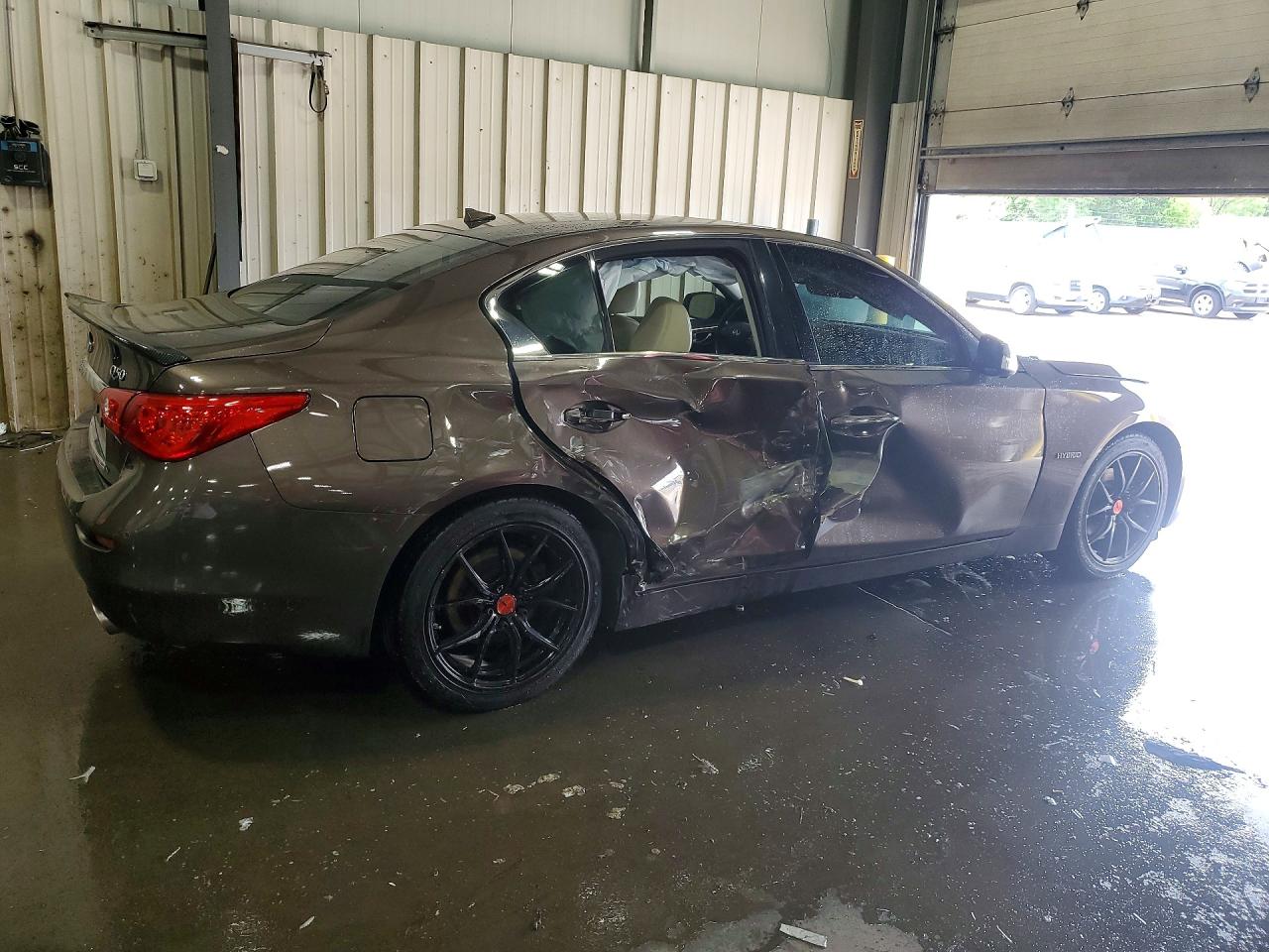 2014 Infiniti Q50 Hybrid Premium Brown vin: JN1AV7AR3EM702182