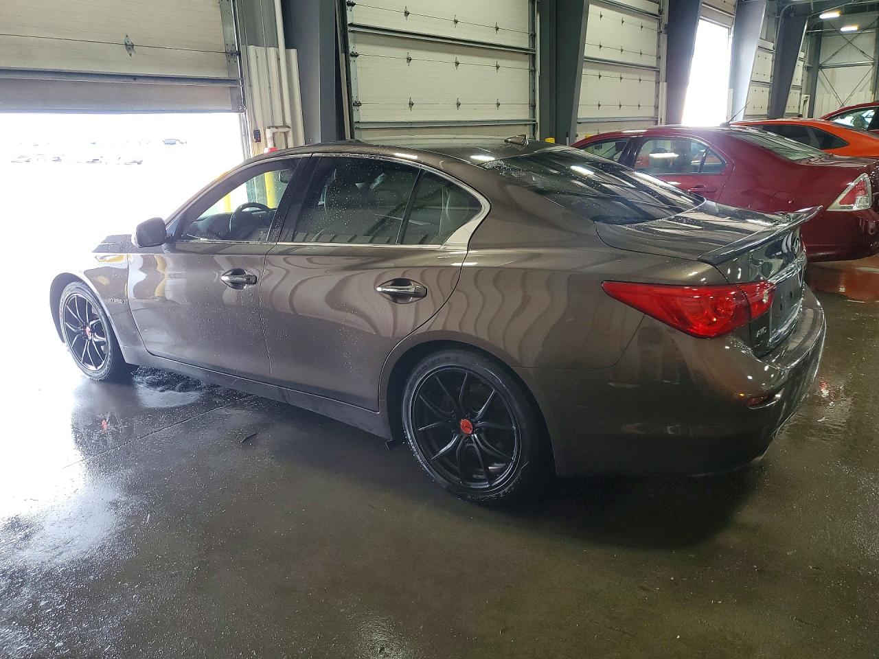2014 Infiniti Q50 Hybrid Premium Brown vin: JN1AV7AR3EM702182