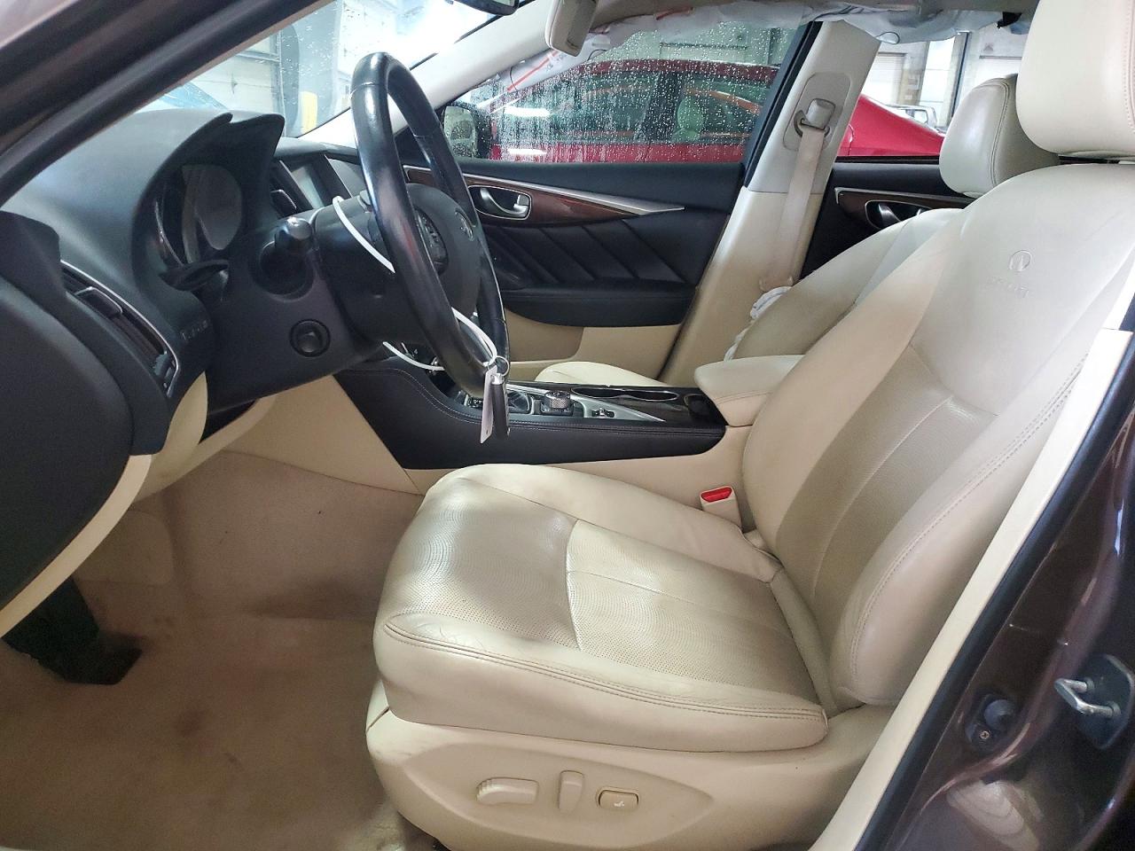 2014 Infiniti Q50 Hybrid Premium Brown vin: JN1AV7AR3EM702182